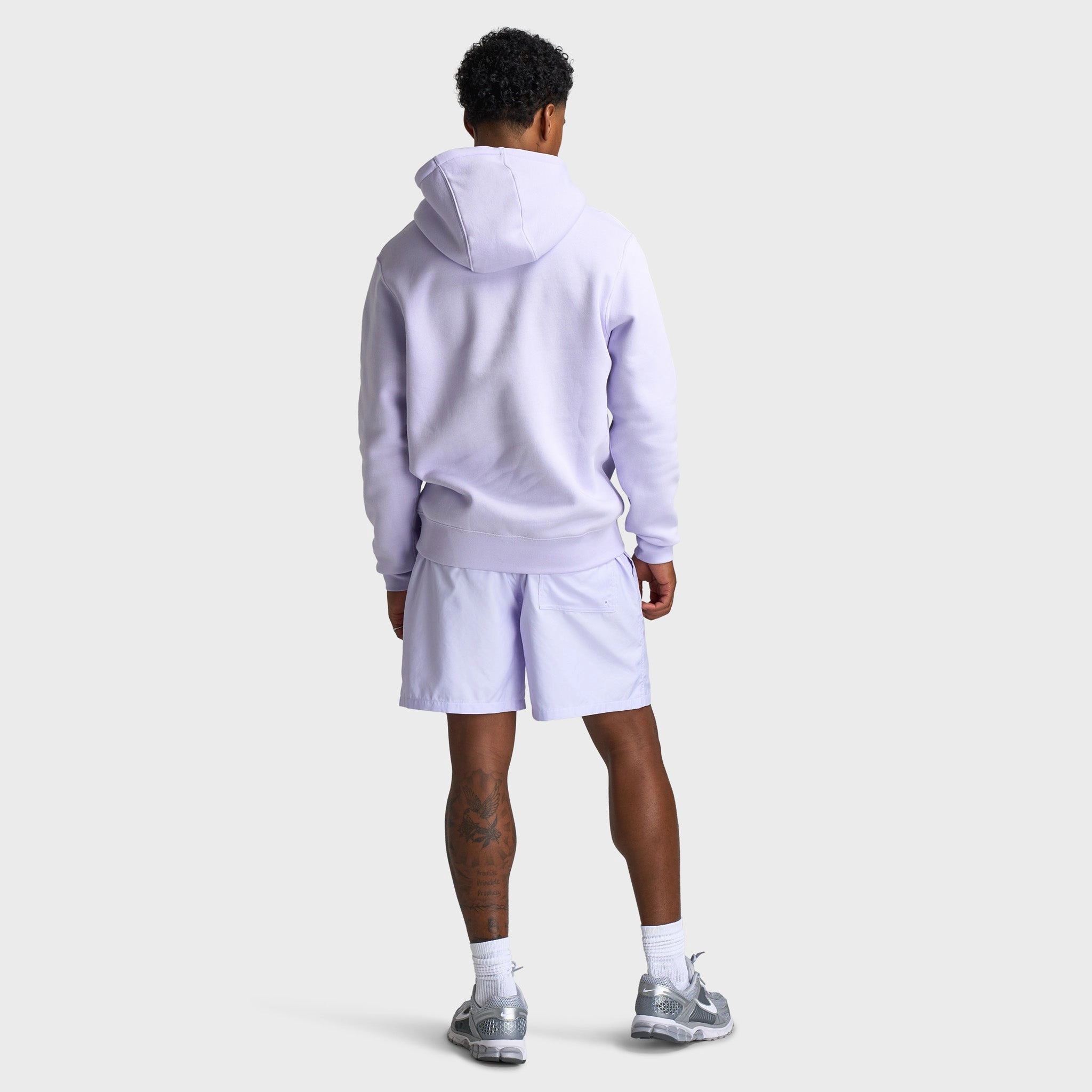 Nike Club Fleece Pullover Hoodie Amethyst Tint / Amethyst Mist - White High Collar Windguard