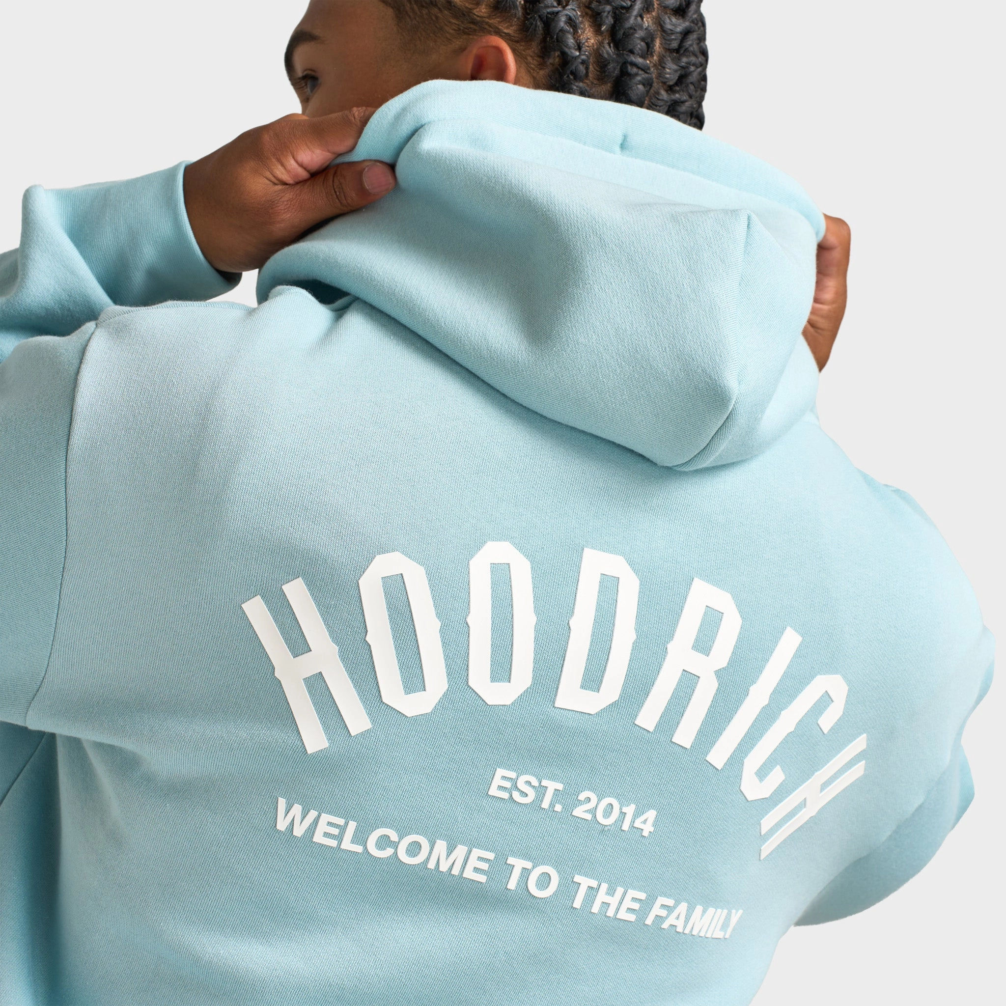 Hoodrich Volcano Oversized Hoodie Sterling Blue / White Easy Wear Hidden Storage Compartments