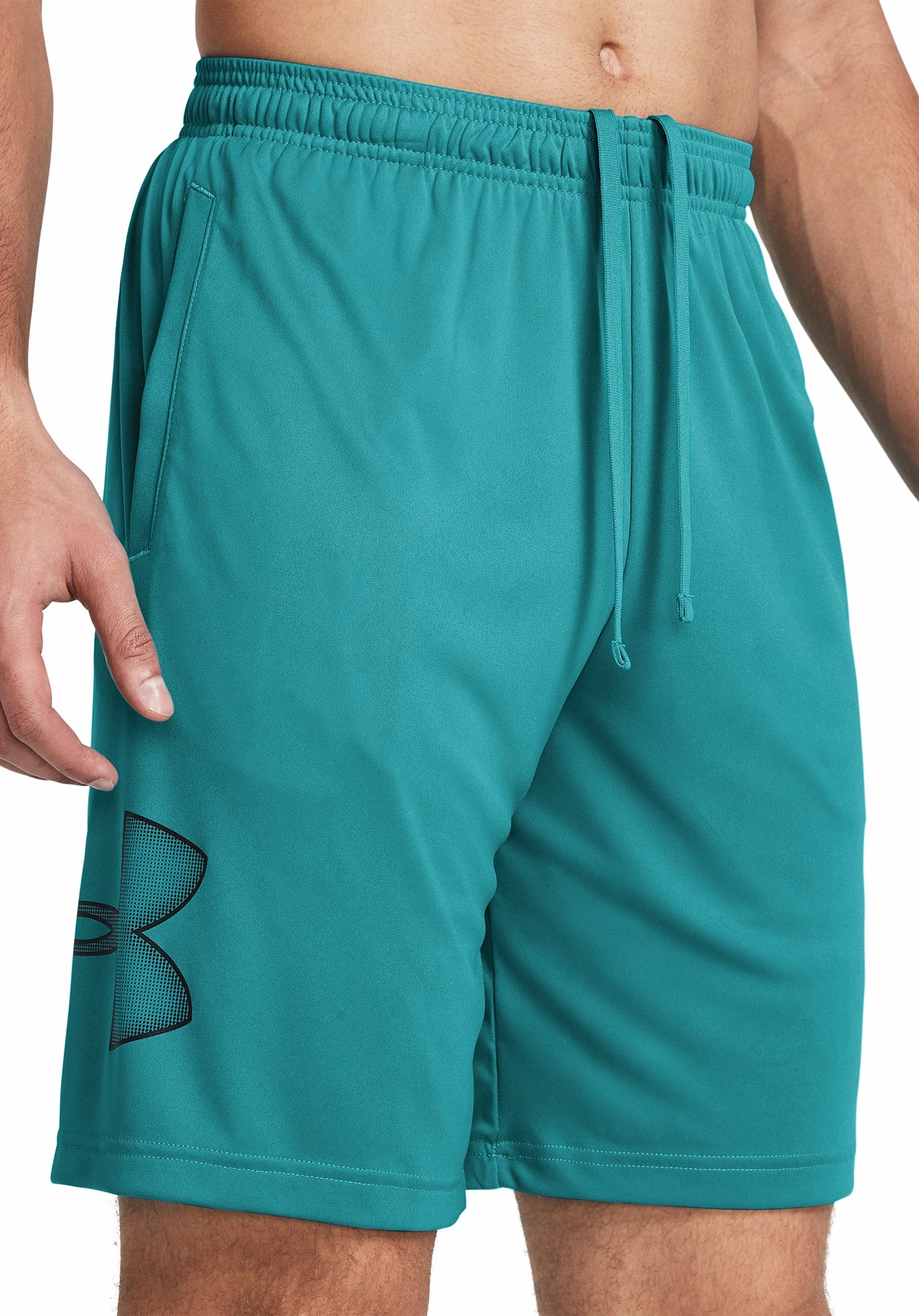Under Armour Tech Graphic Mens Training Shorts - Green Reinforced Edges