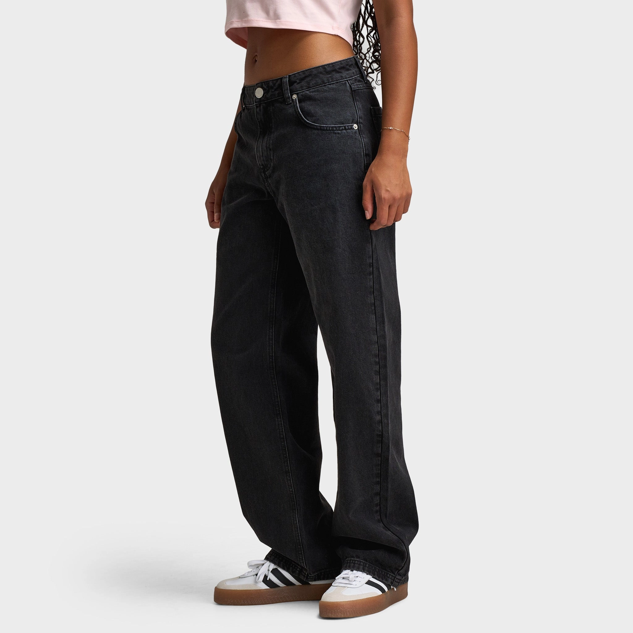Unlike Humans Women's Unlike Mid Rise Jeans / Washed Black SeamFreeEngineering Grace Ease