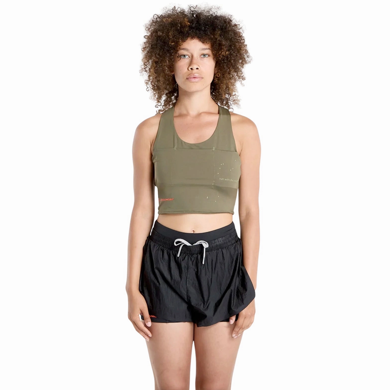 Women's Adi365 H.Koumori Running Crop Olive Strata Ethic Core