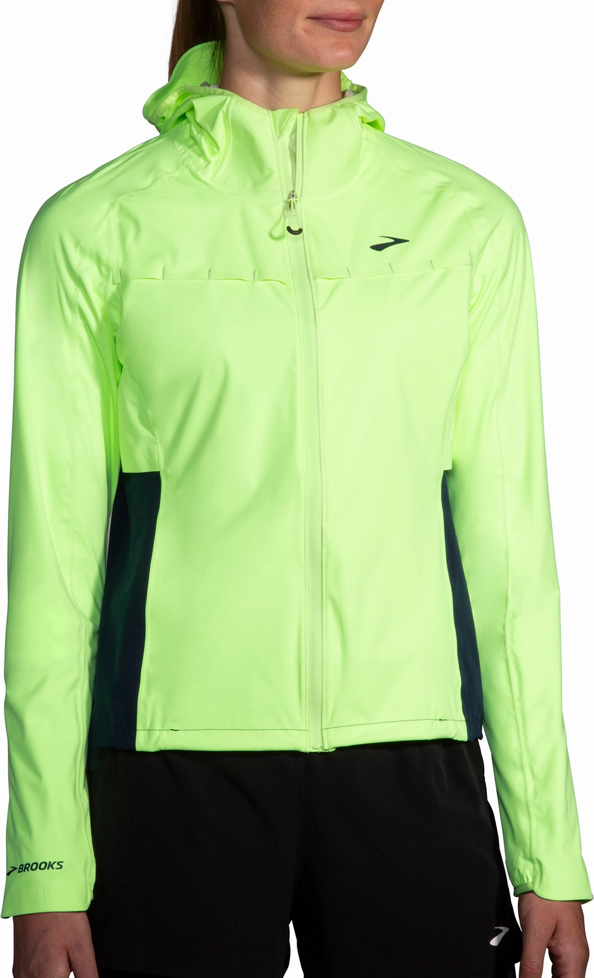 Stand Brooks High Point Waterproof Womens Running Jacket - Green