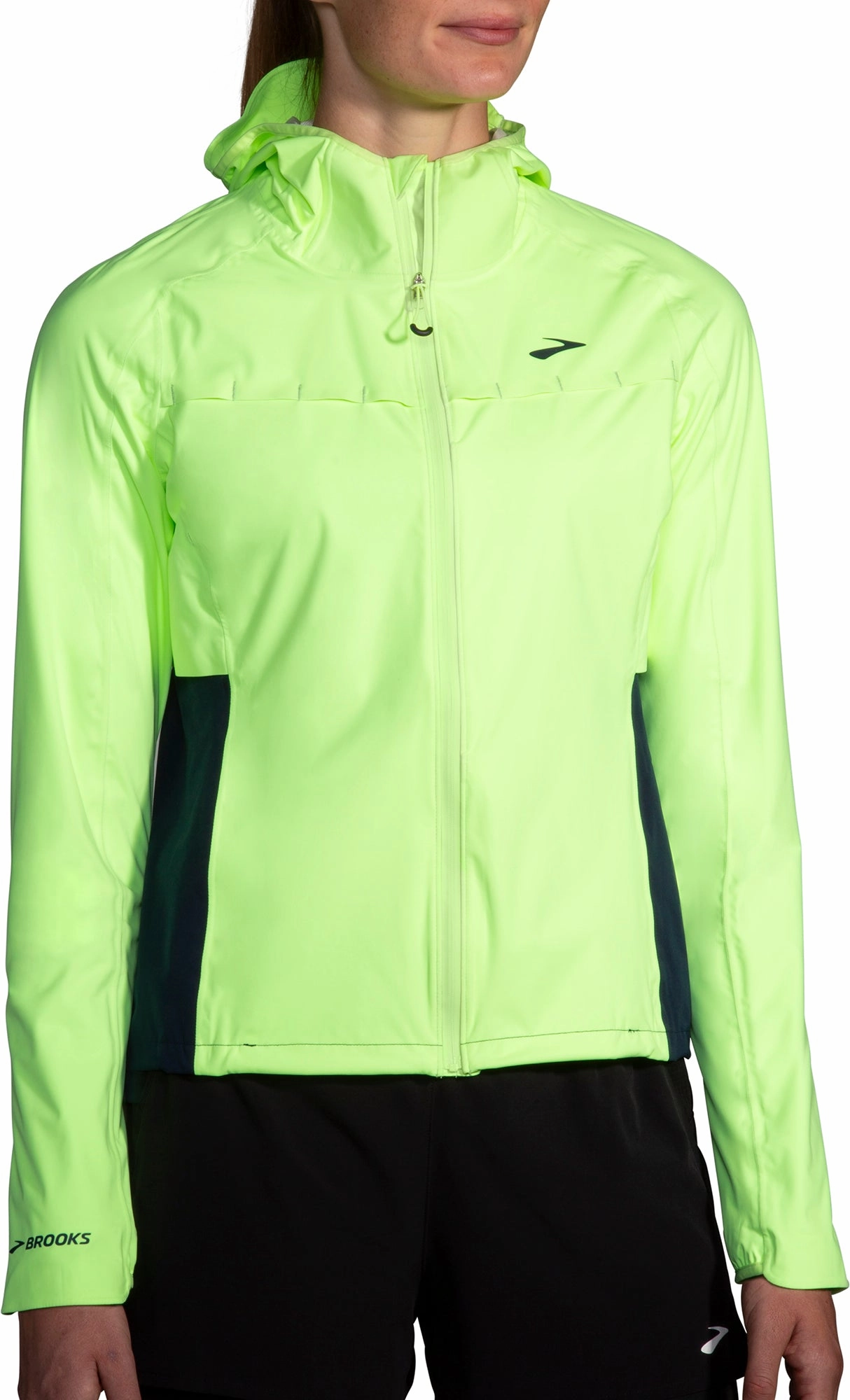 brooch venue Brooks High Point Waterproof Womens Running Jacket - Green