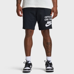 Classic Appeal Nike Club Knit Shorts Black / Black - White