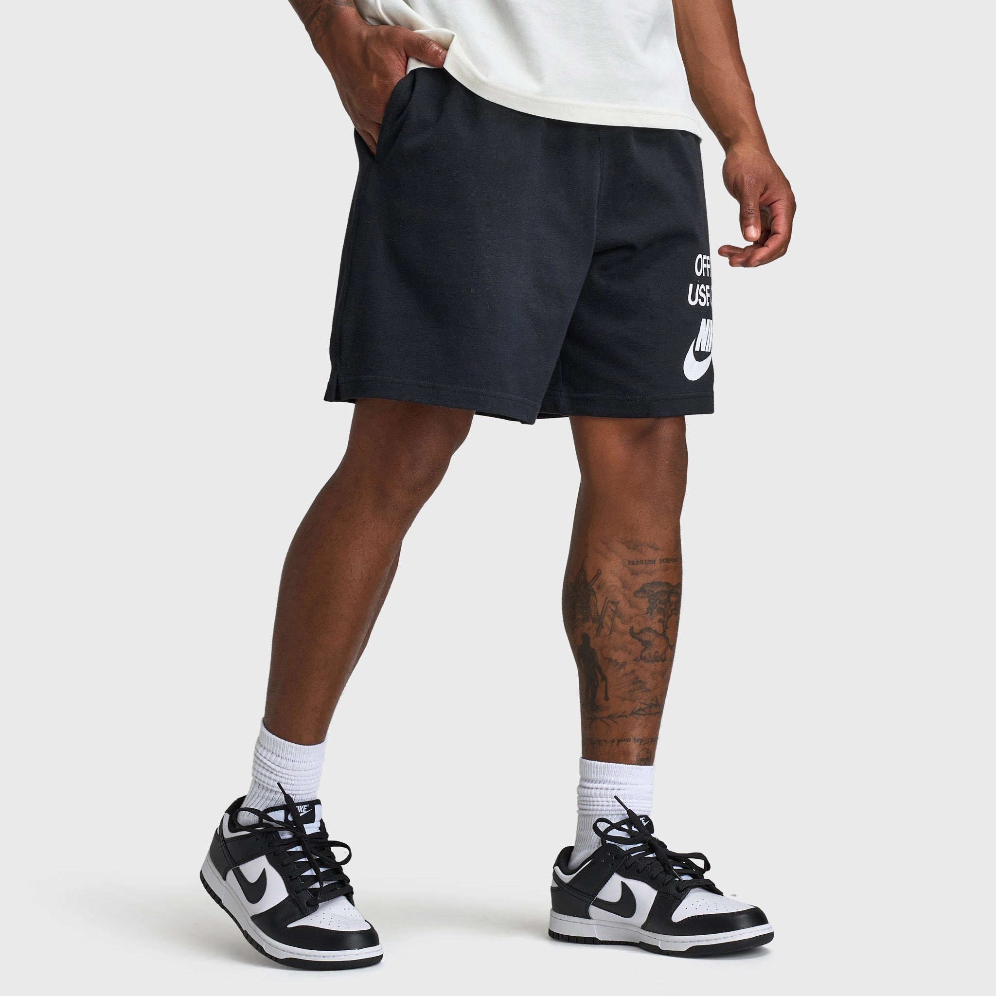 Golf shorts Nike Club Knit Shorts Black / Black - White