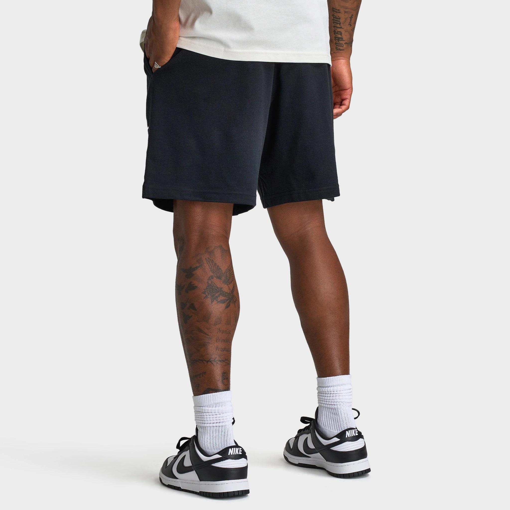 Nike Club Knit Shorts Black / Black - White Durable Feel