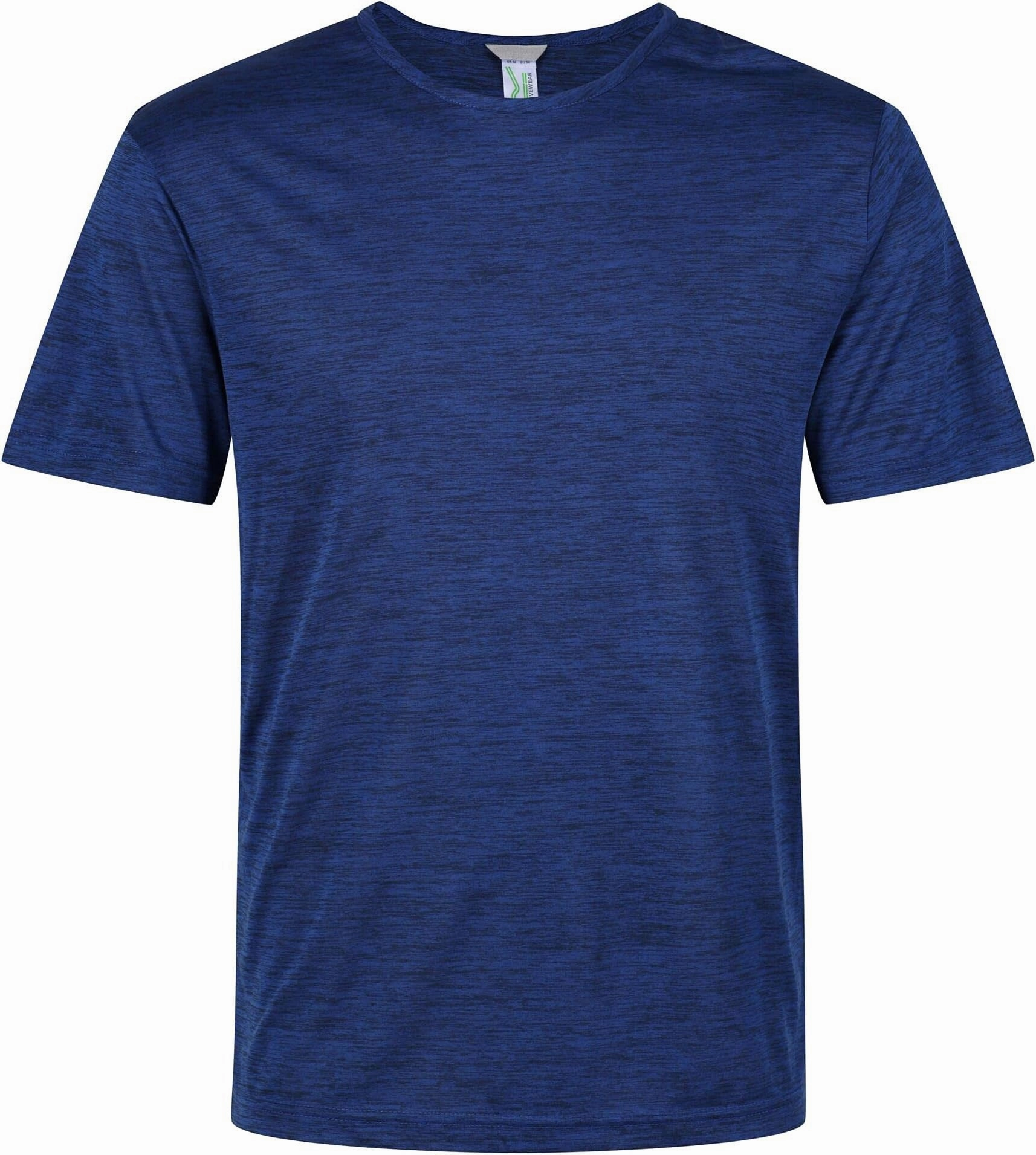 Regatta Antwerp Short Sleeve Mens Training Top - Blue AntiBacterialTreatment Tech Edge