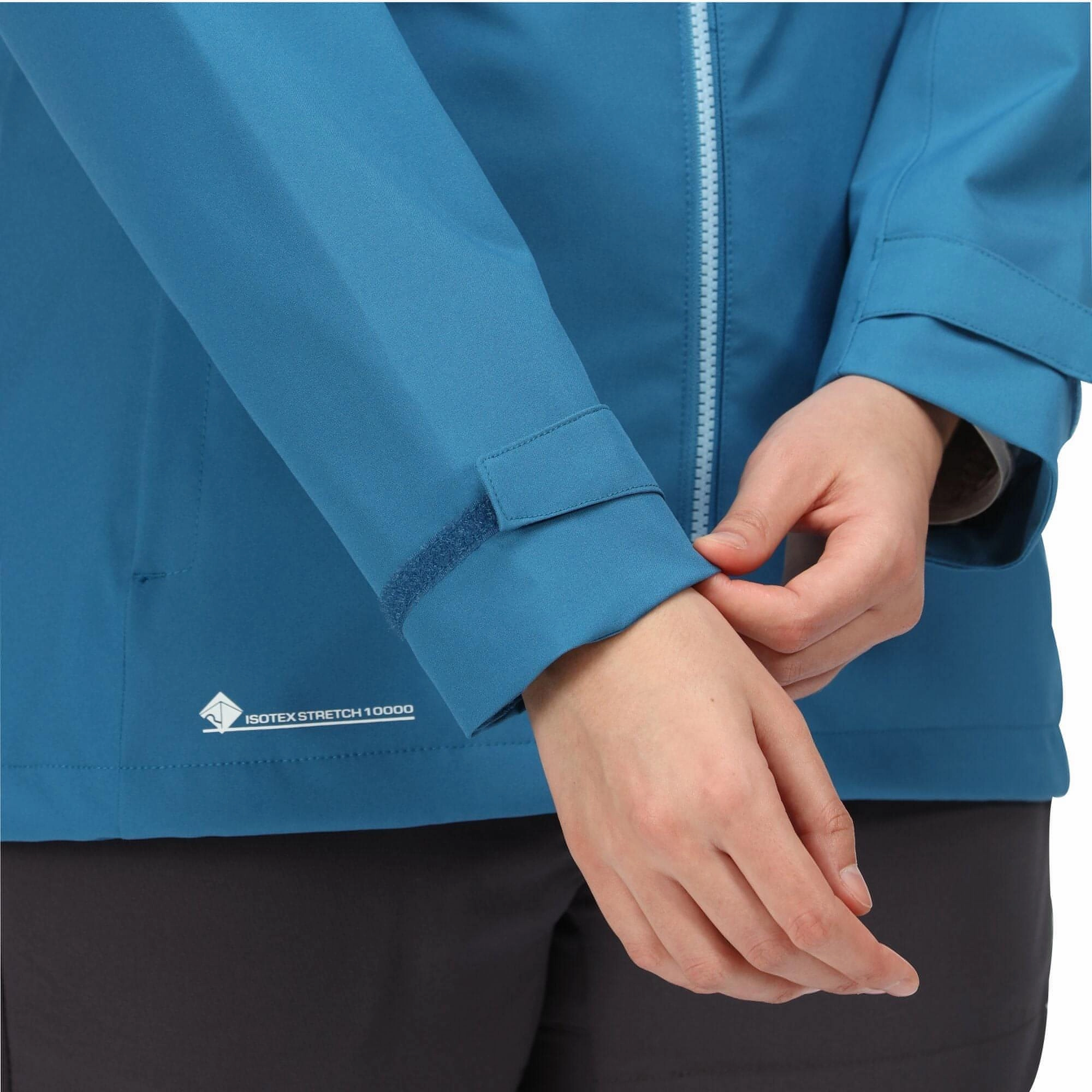Regatta Britedale Womens Waterproof Jacket - Blue Quilted Pattern Changeable Style