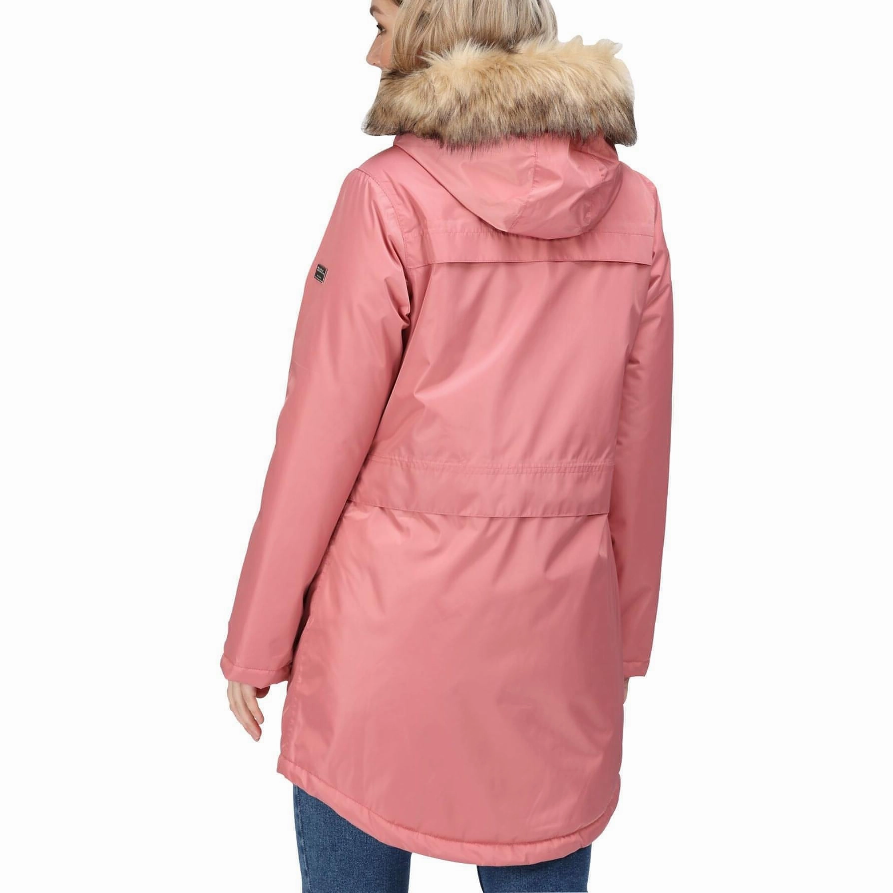 Regatta Lexis Waterproof Insulated Womens Parka Jacket - Pink Logo Free Style