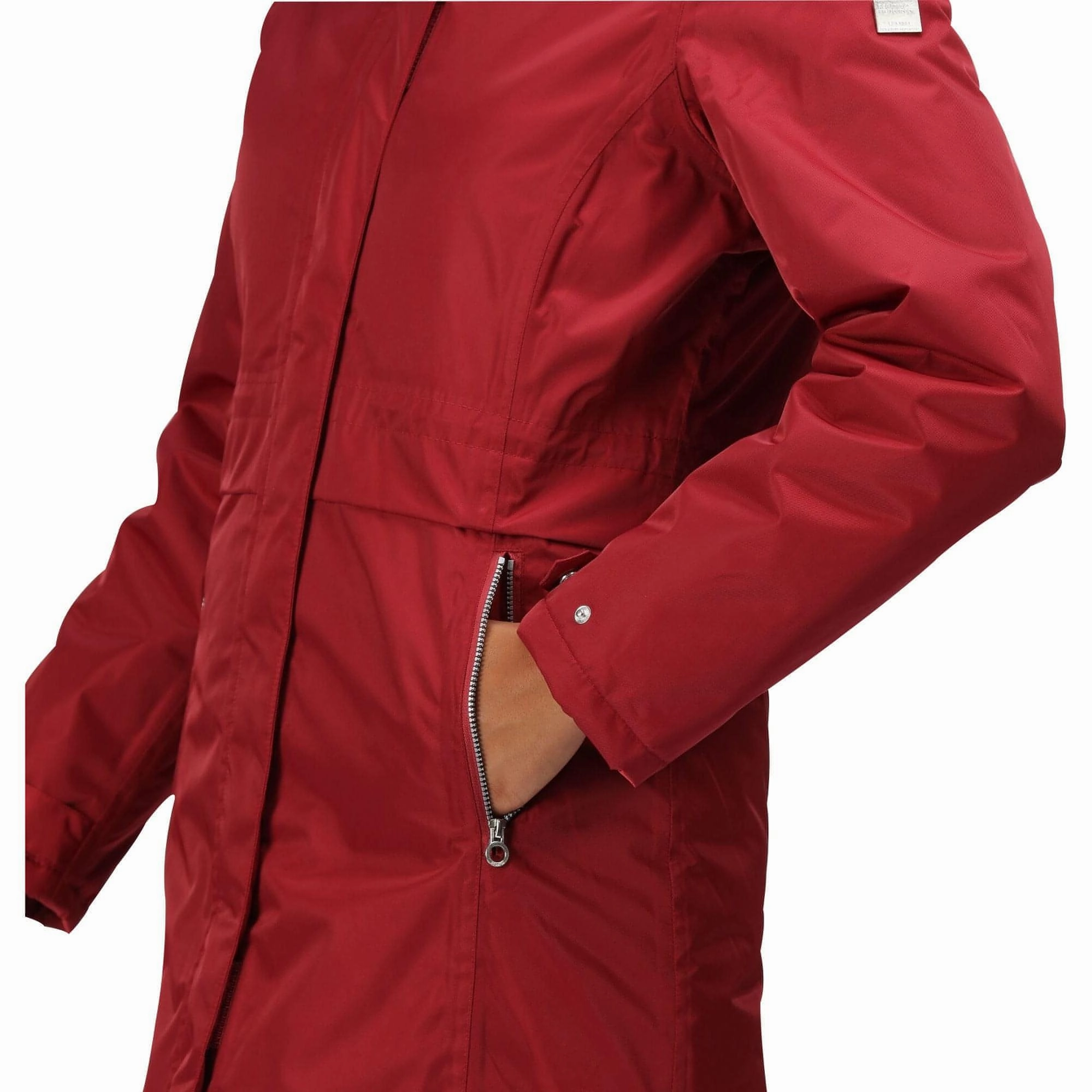Heavyweight Fabric Articulated Ergonomic Fit Regatta Lexis Waterproof Insulated Womens Parka Jacket - Red