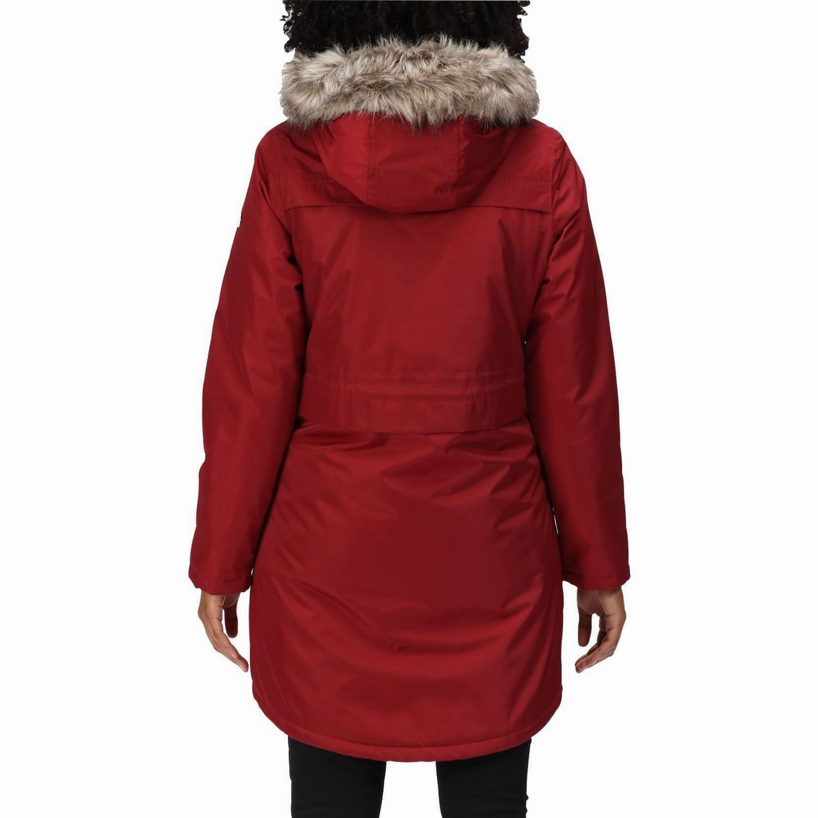 Regatta Lexis Waterproof Insulated Womens Parka Jacket - Red NonRestrictiveFit Noise Reduction Design