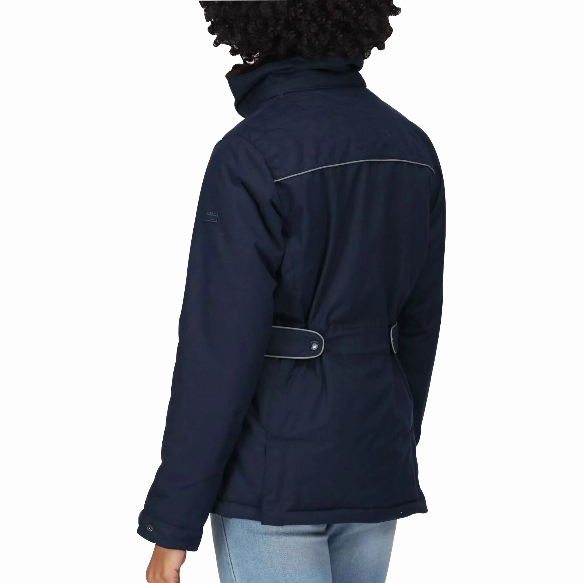 Commuter Friendly Look Warmth Retention Regatta Linnette Insulated Womens Waterproof Jacket - Navy