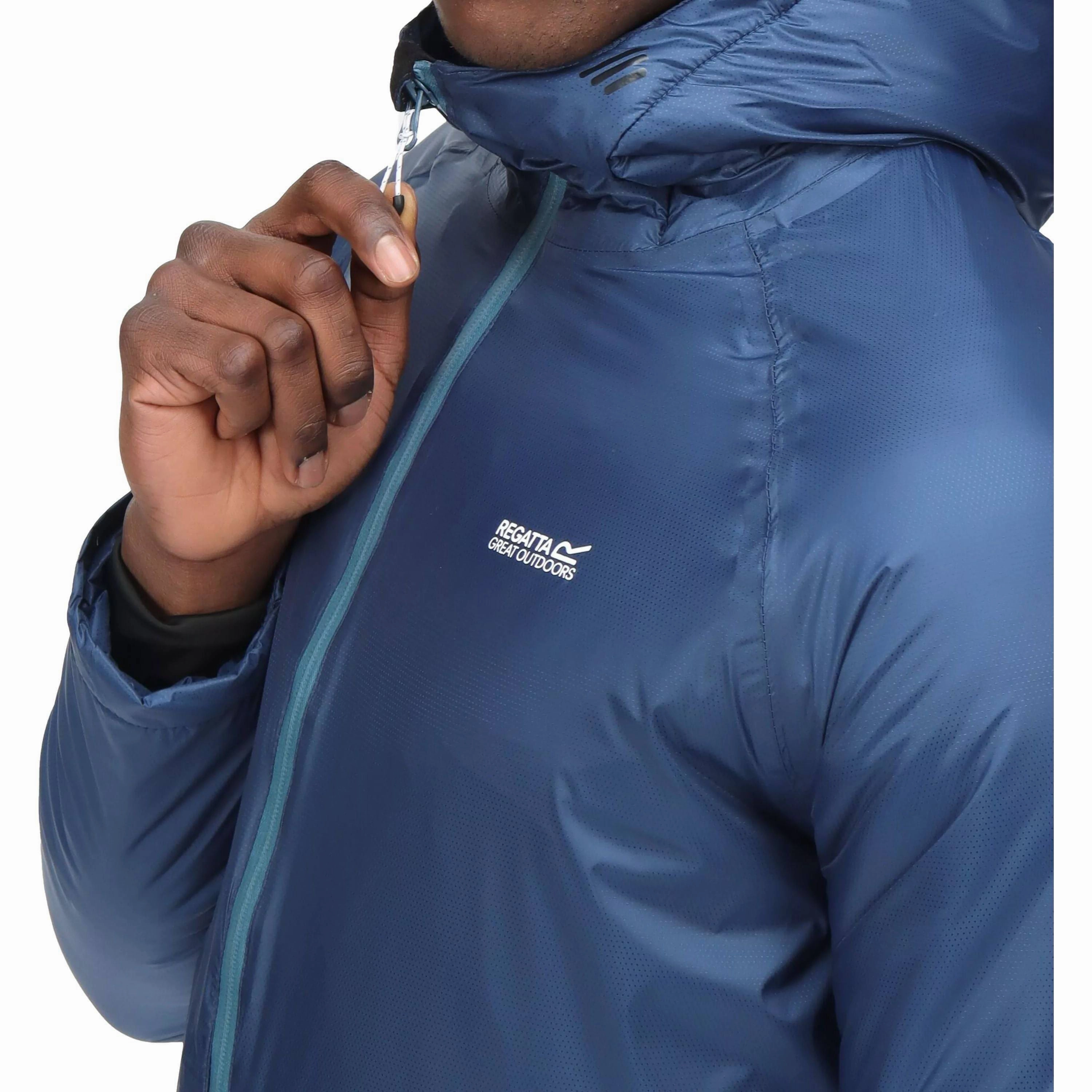 Quick Release Fasteners Regatta Radnor Insulated Mens Waterproof Jacket - Blue