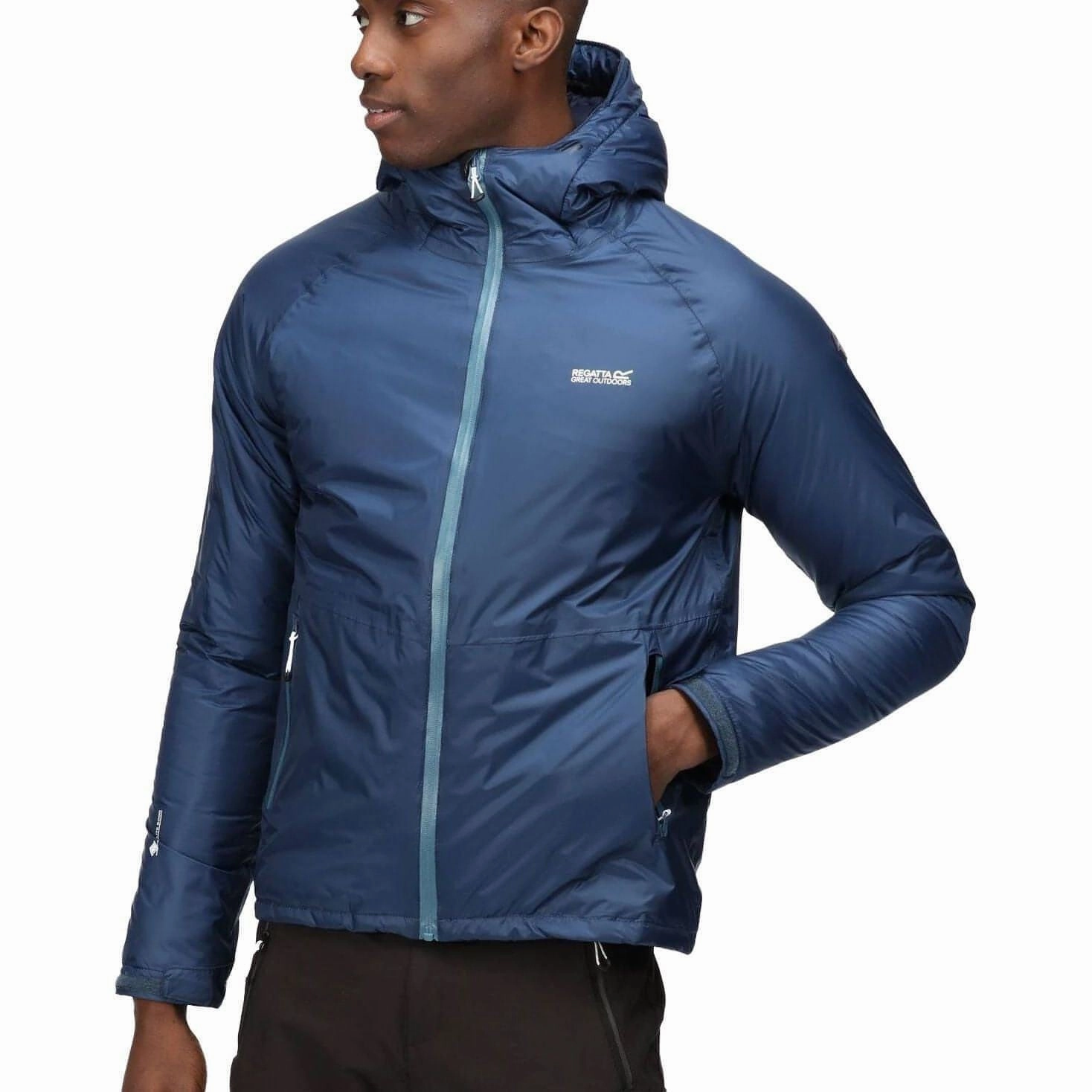 Regatta Radnor Insulated Mens Waterproof Jacket - Blue Anti Static Weave Soft Interior Brushing