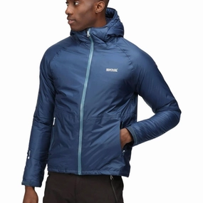 Regatta Radnor Insulated Mens Waterproof Jacket - Blue Anti Static Weave Soft Interior Brushing