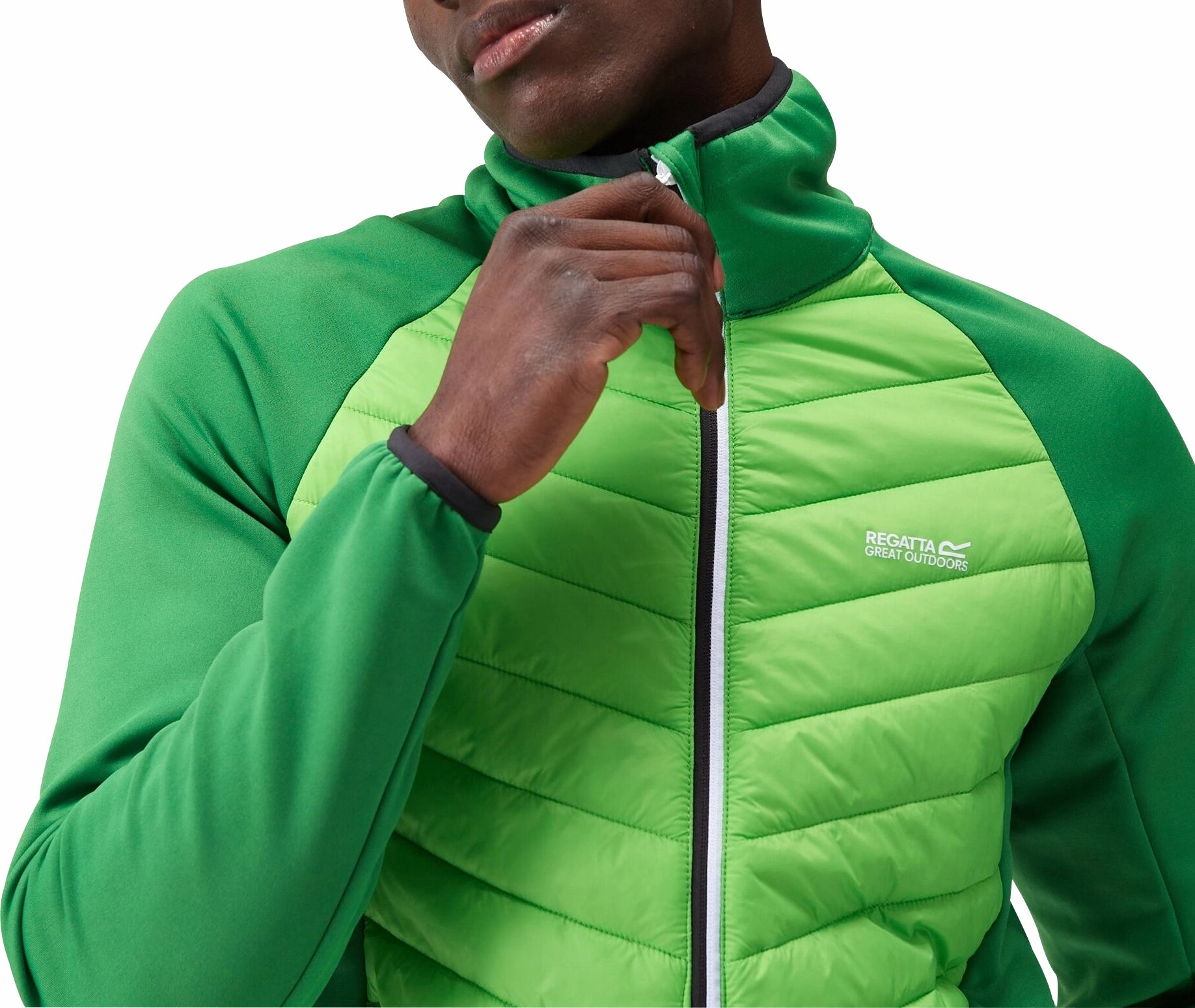 Bold Statement Slim Fit Design Regatta Sacramento IX 2 In 1 Mens Waterproof Jacket - Green