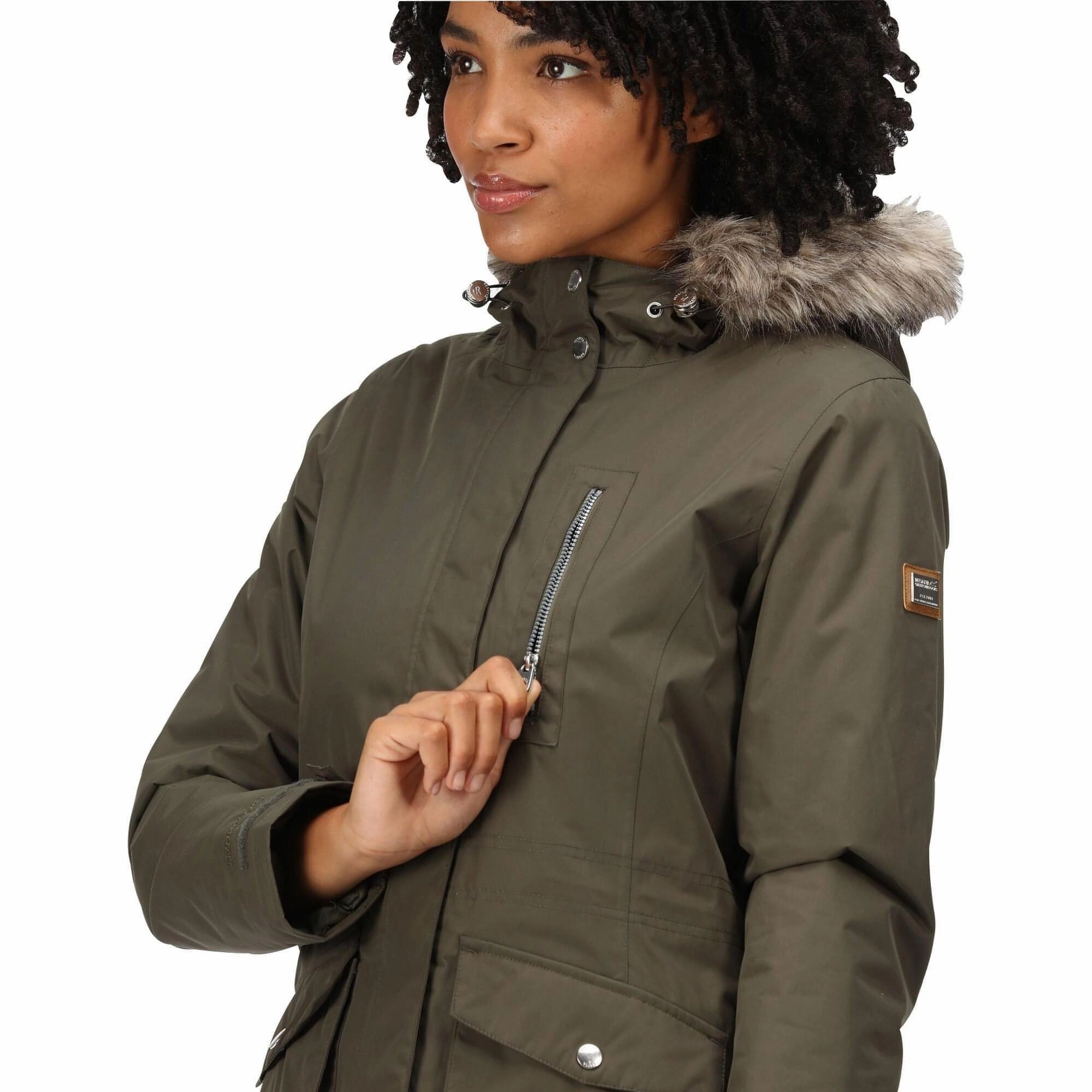 Relaxed Comfort CompactFoldable Regatta Serleena Insulated Womens Waterproof Jacket - Green