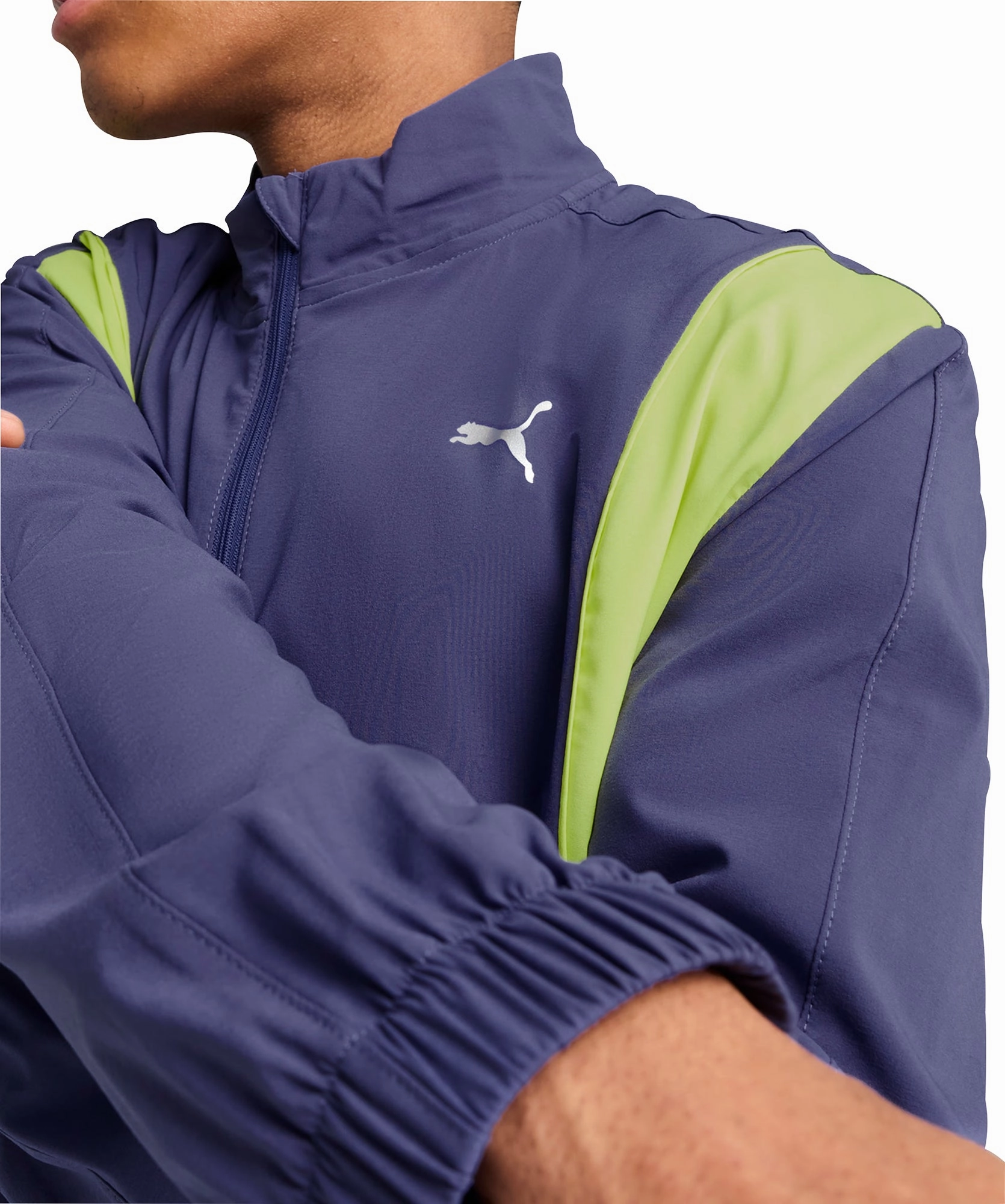 Puma Velocity Woven Mens Running Jacket - Blue Breathable fabric Glasses
