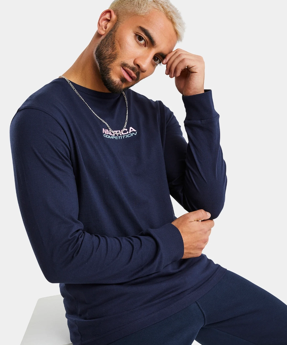 Nautica Competition Laconia LS Tee (Dark Navy) Street Glow