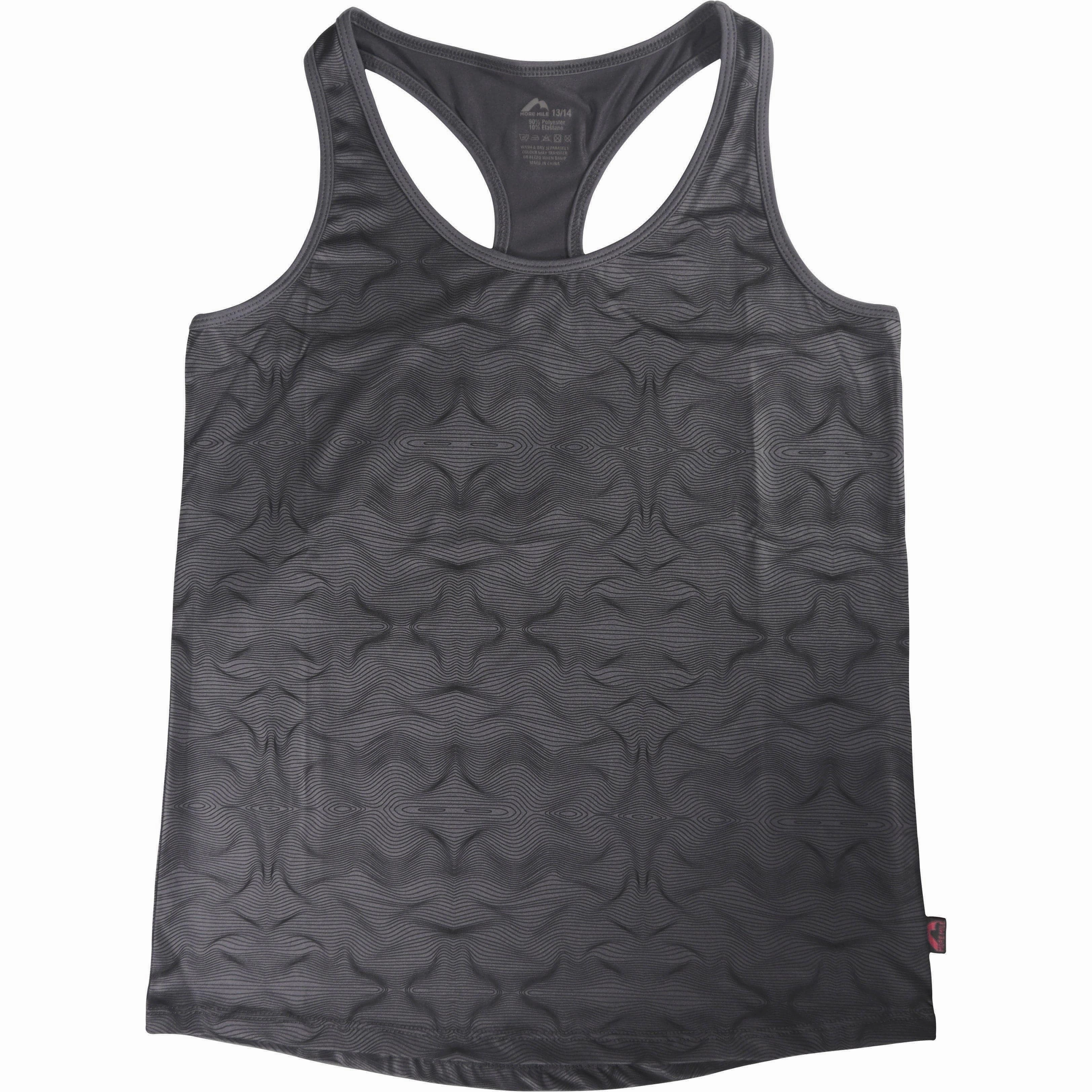 AthleticDurability Affordable More Mile Racer Back Girls Running Vest - Grey