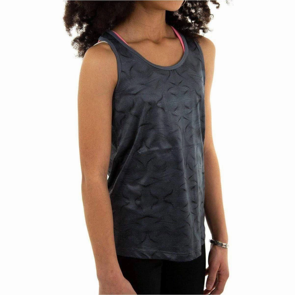 Revolutionary More Mile Racer Back Girls Running Vest - Grey