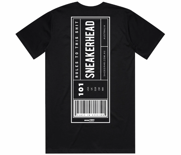 Glow Core AntiOdor Fabric Sneakerhead Tee "Barcode" (Black)