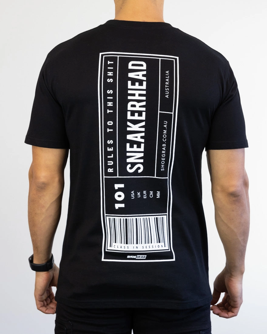 Lightweight Fabric Sneakerhead Tee "Barcode" (Black)