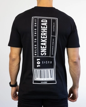 Lightweight Fabric Sneakerhead Tee "Barcode" (Black)