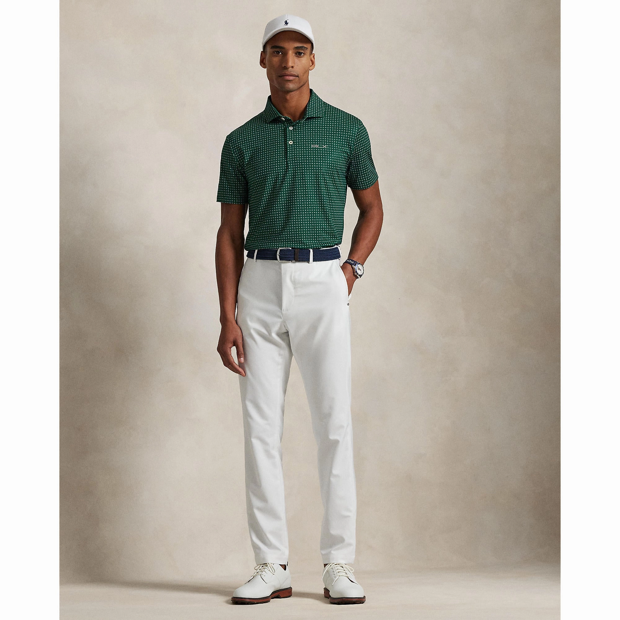 RLX Ralph Lauren Printed Lightweight Airflow Golf Polo Shirt - New Forest Micro Paisley MoistureWicking Fabric