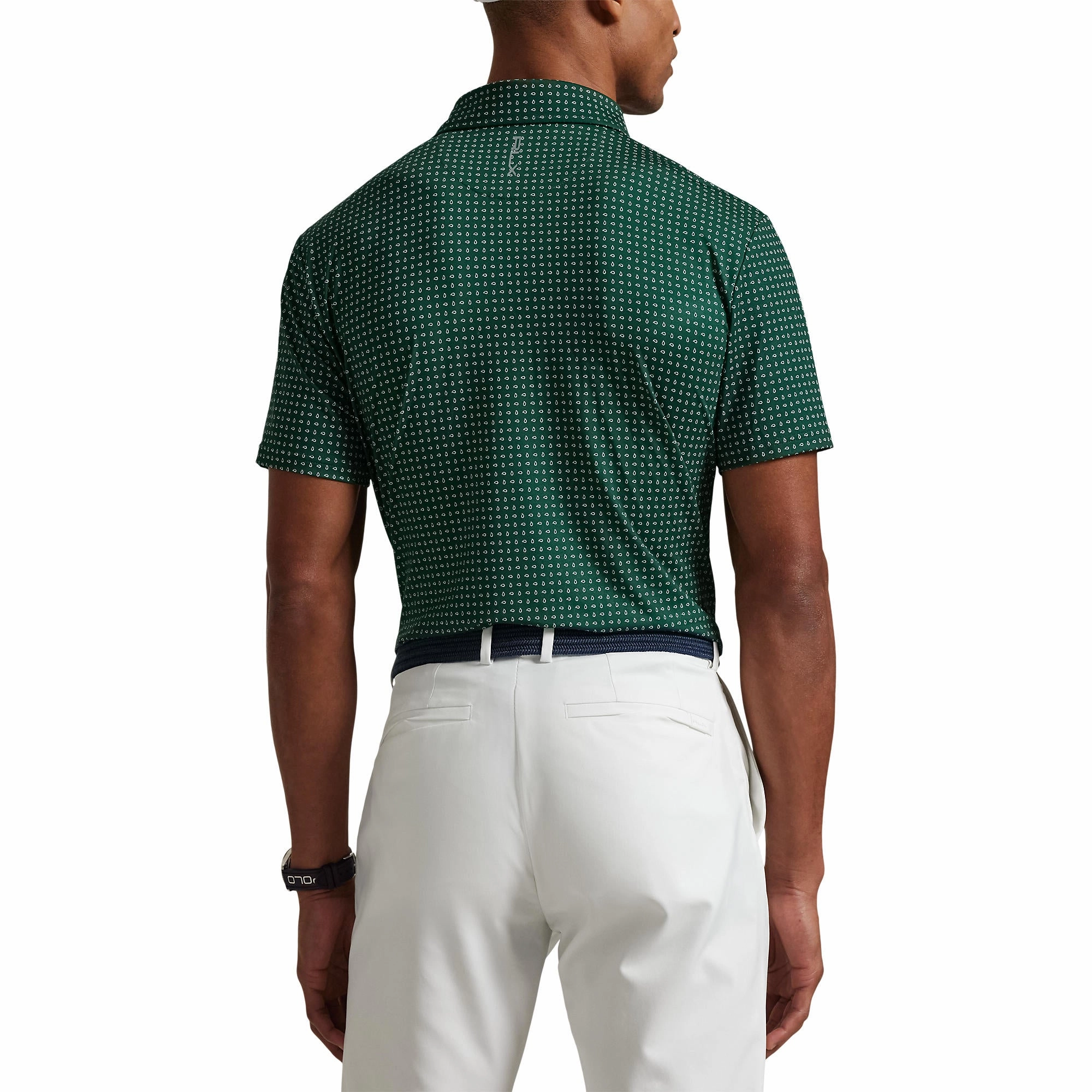 RLX Ralph Lauren Printed Lightweight Airflow Golf Polo Shirt - New Forest Micro Paisley Slim Tailored