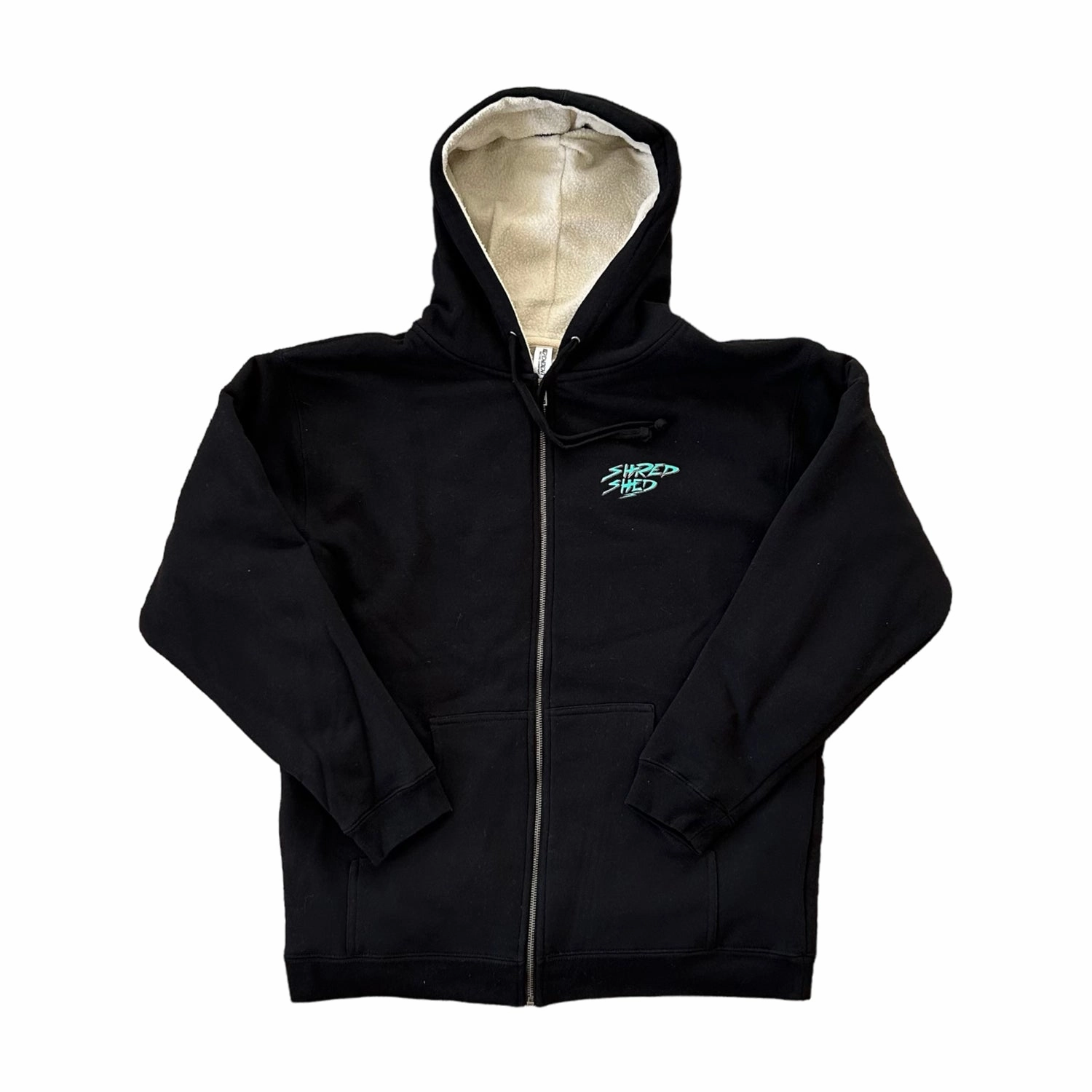 Sleek Style Eco Friendly Coatings Shred Shed Sherpa Hooded Sweatshirt