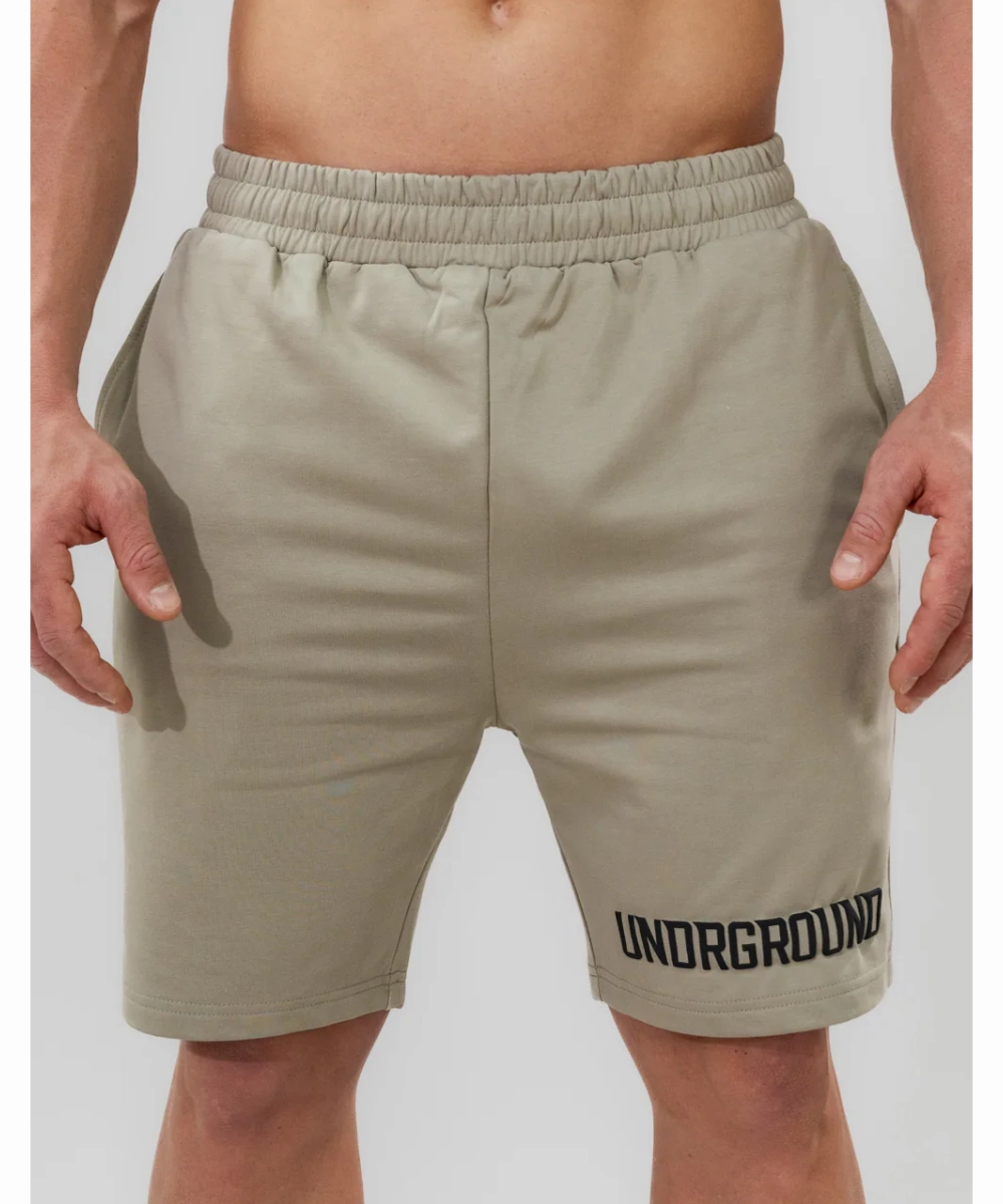 UNDRGROUND Relaxed Fit Shorts (Combat Khaki) Smooth Yarn Modern Chic