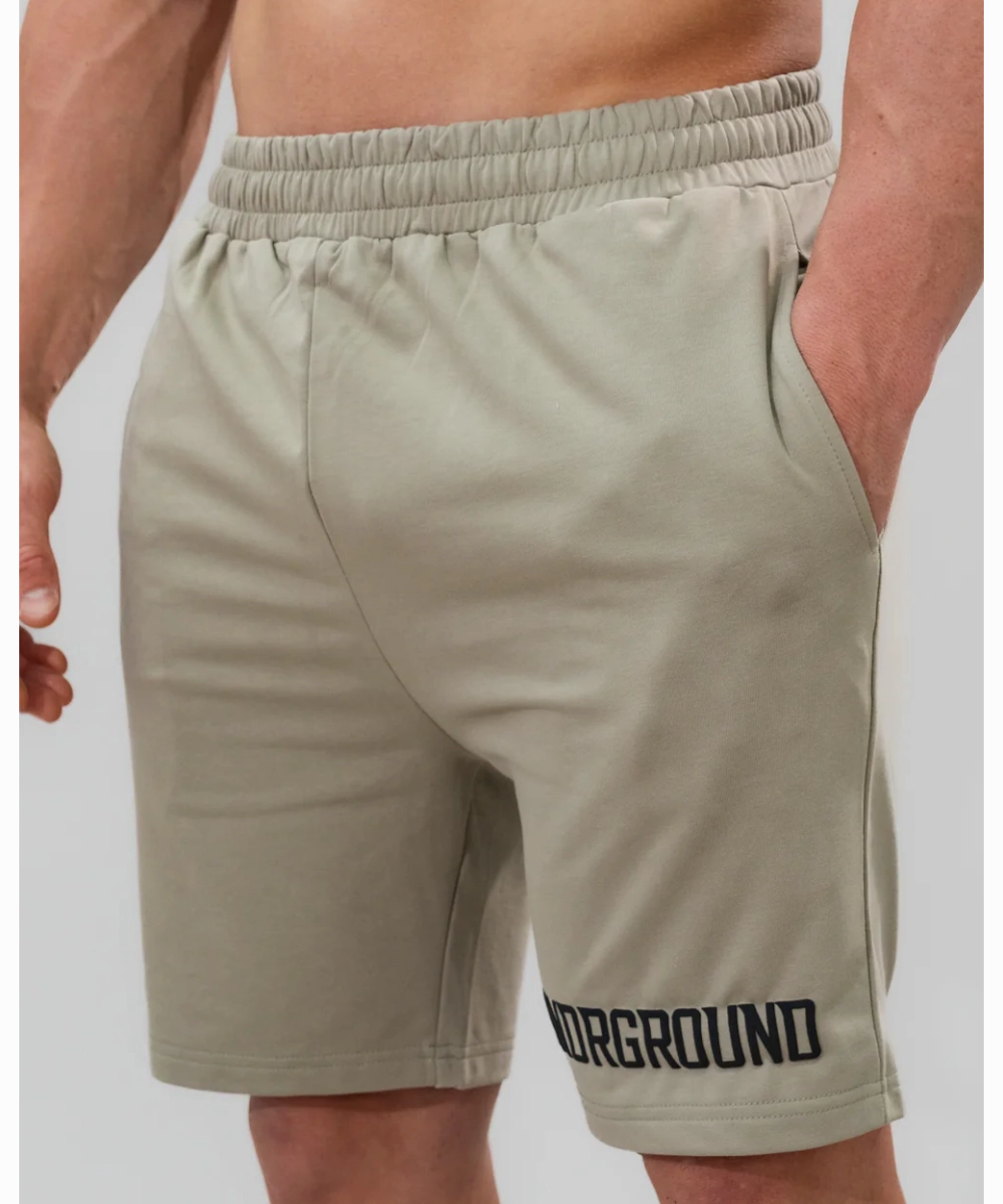 UNDRGROUND Relaxed Fit Shorts (Combat Khaki) Vital Core Lake Glow