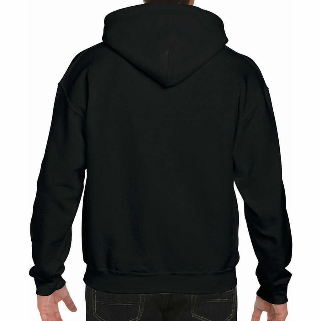 Windproof Fabric PreShrunk Cotton Blank Threads Classic Mens Hoody - Black