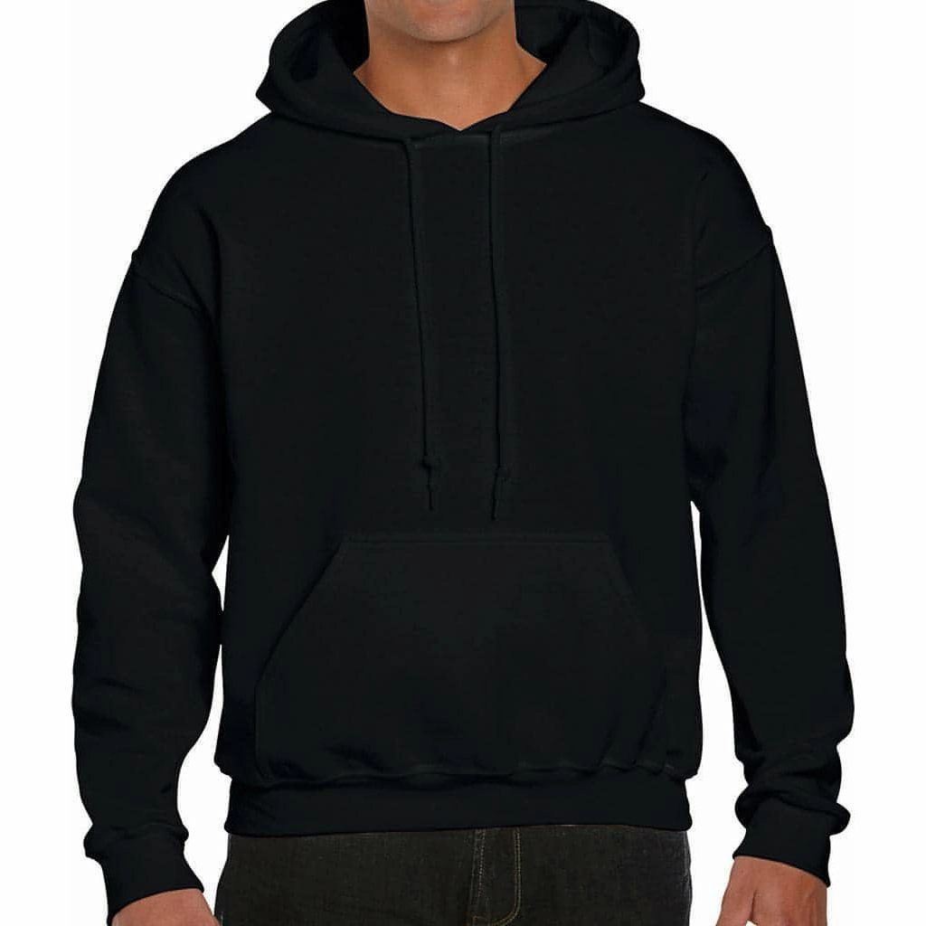 HeavyDuty Zipper Blank Threads Classic Mens Hoody - Black