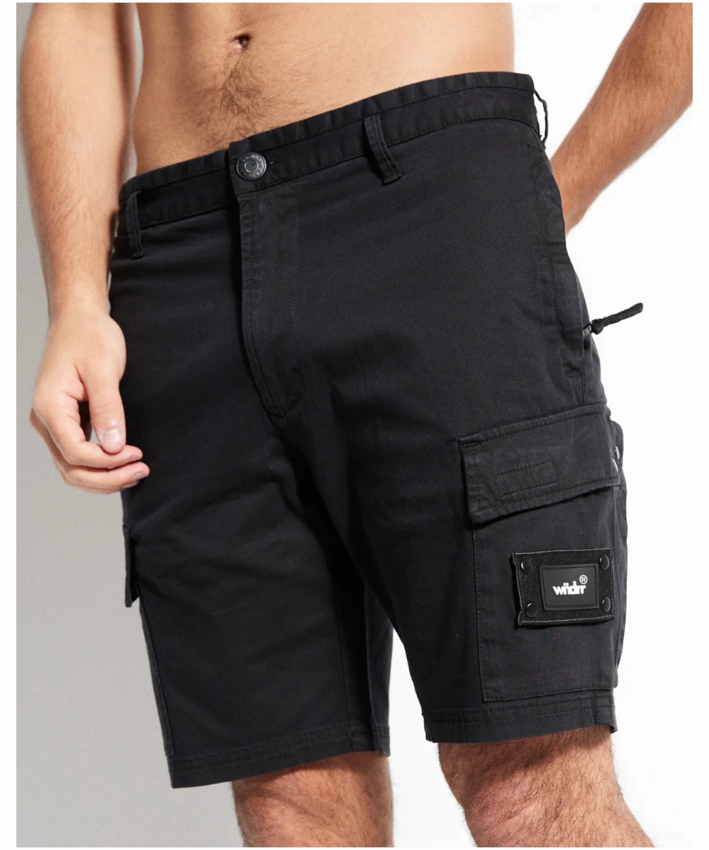 WNDRR Fairfax Cargo Short (Black) Heart Glow