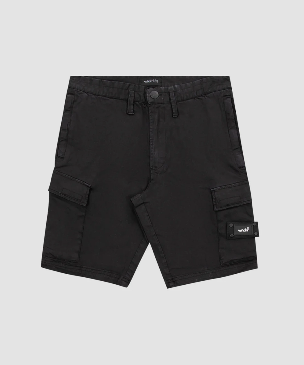 WNDRR Fairfax Cargo Short (Black) ZeroWaste Production Diamond Soul