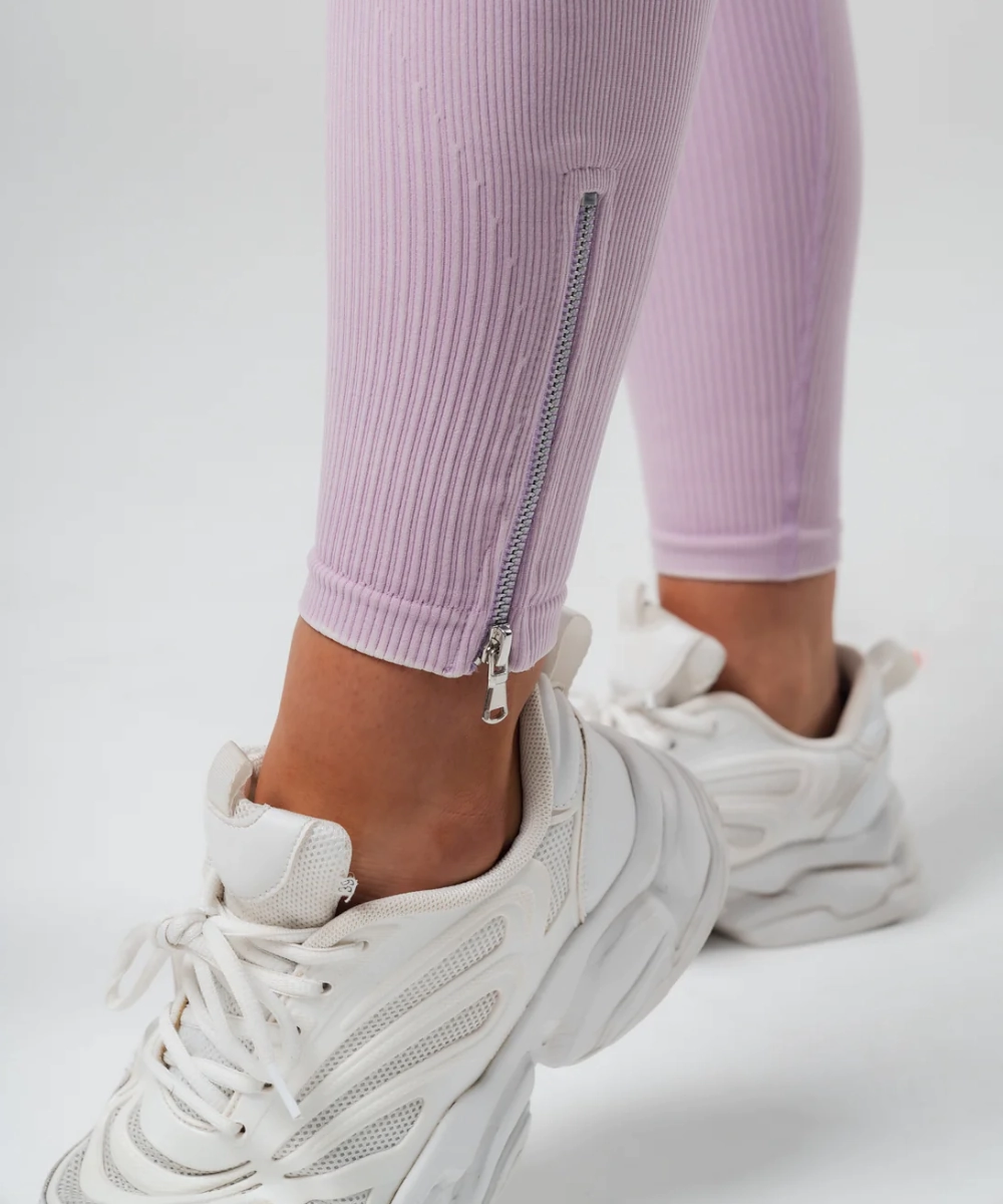 Firm Leather UNDRGROUND Zipped Leggings (Dusty Pink)