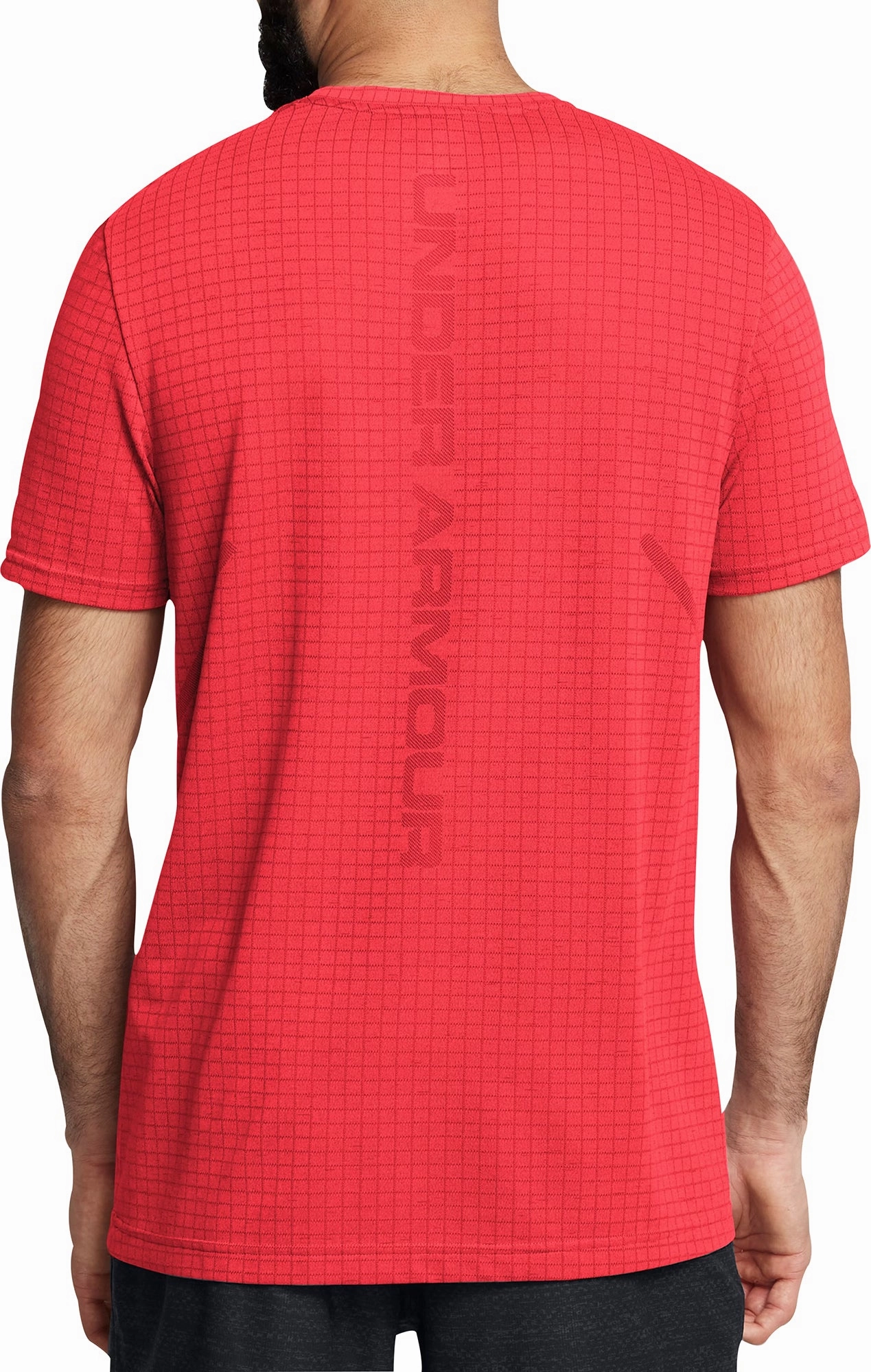 Speed Soul Modular Attachment System Under Armour Seamless Grid Short Sleeve Mens Training Top - Red