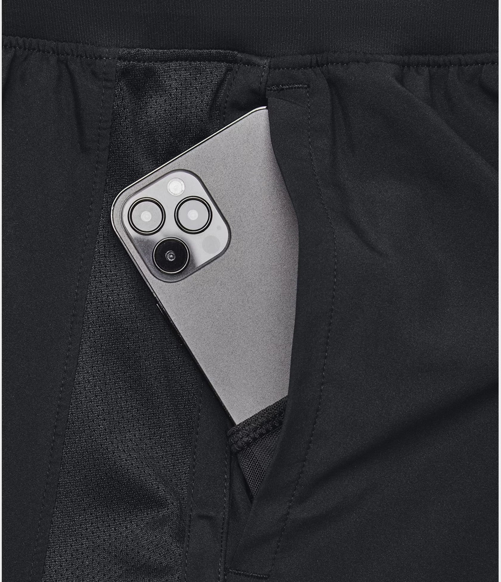 Under Armour Launch 2 In 1 Mens Running Shorts - Black Odor-resistant Festival wear
