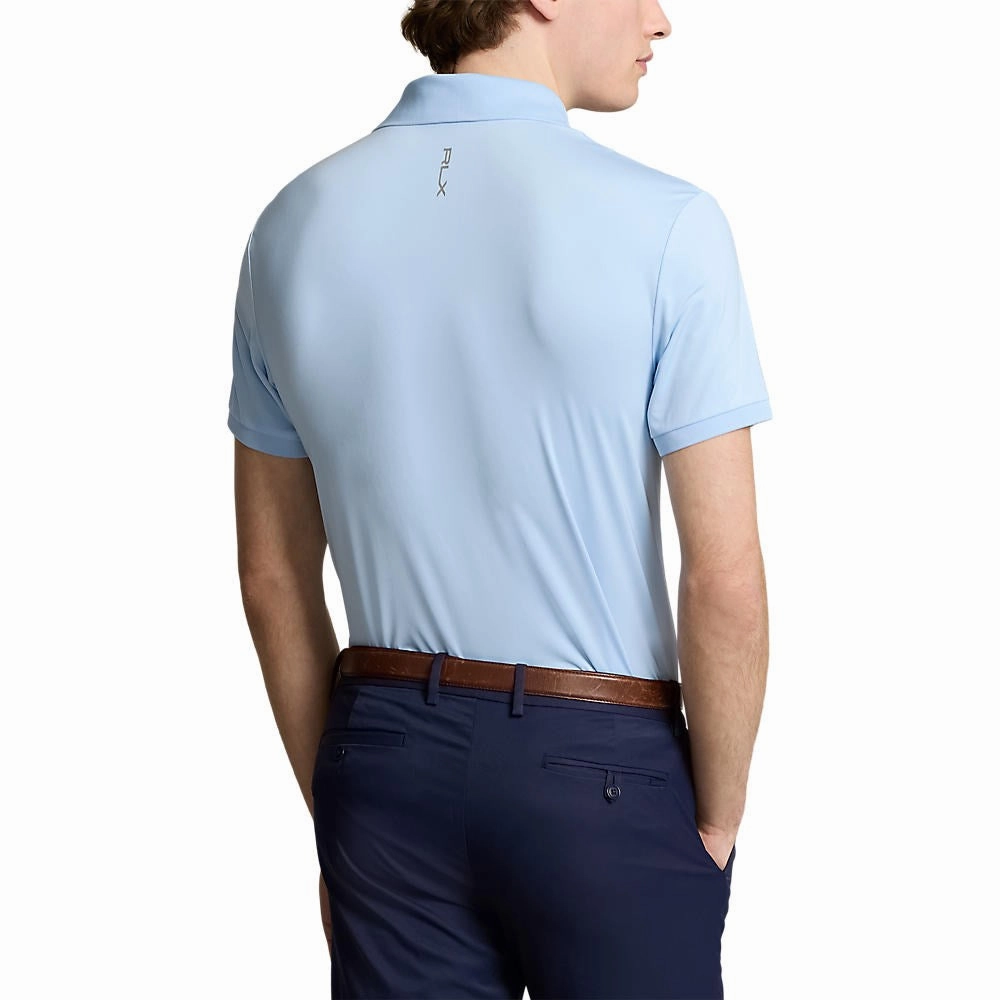 RLX Ralph Lauren Solid Airflow Performance Golf Shirt- Office Blue golf club