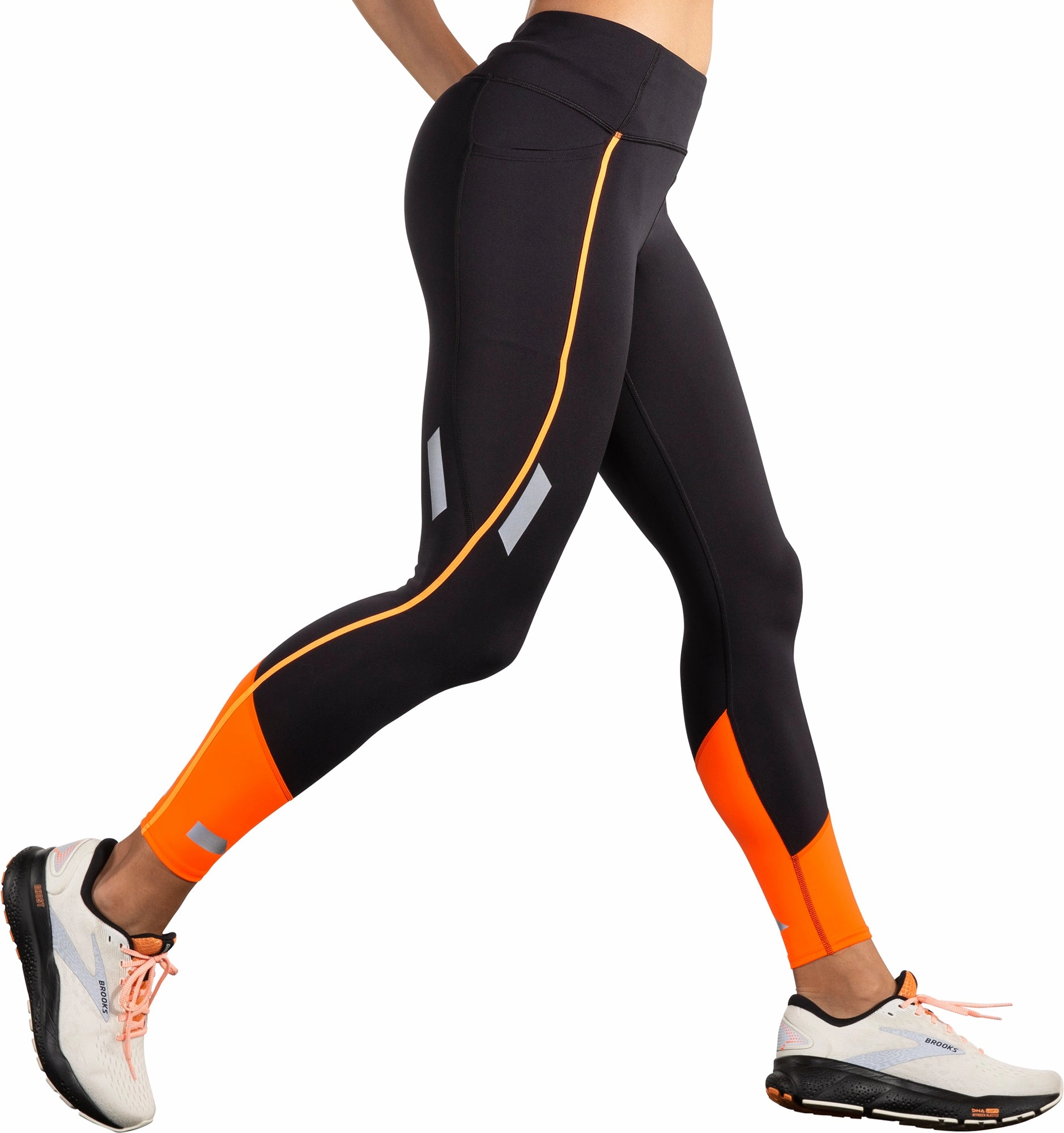 Men's-style-characteristic Brooks Run Visible 2.0 Womens Long Running Tights - Black