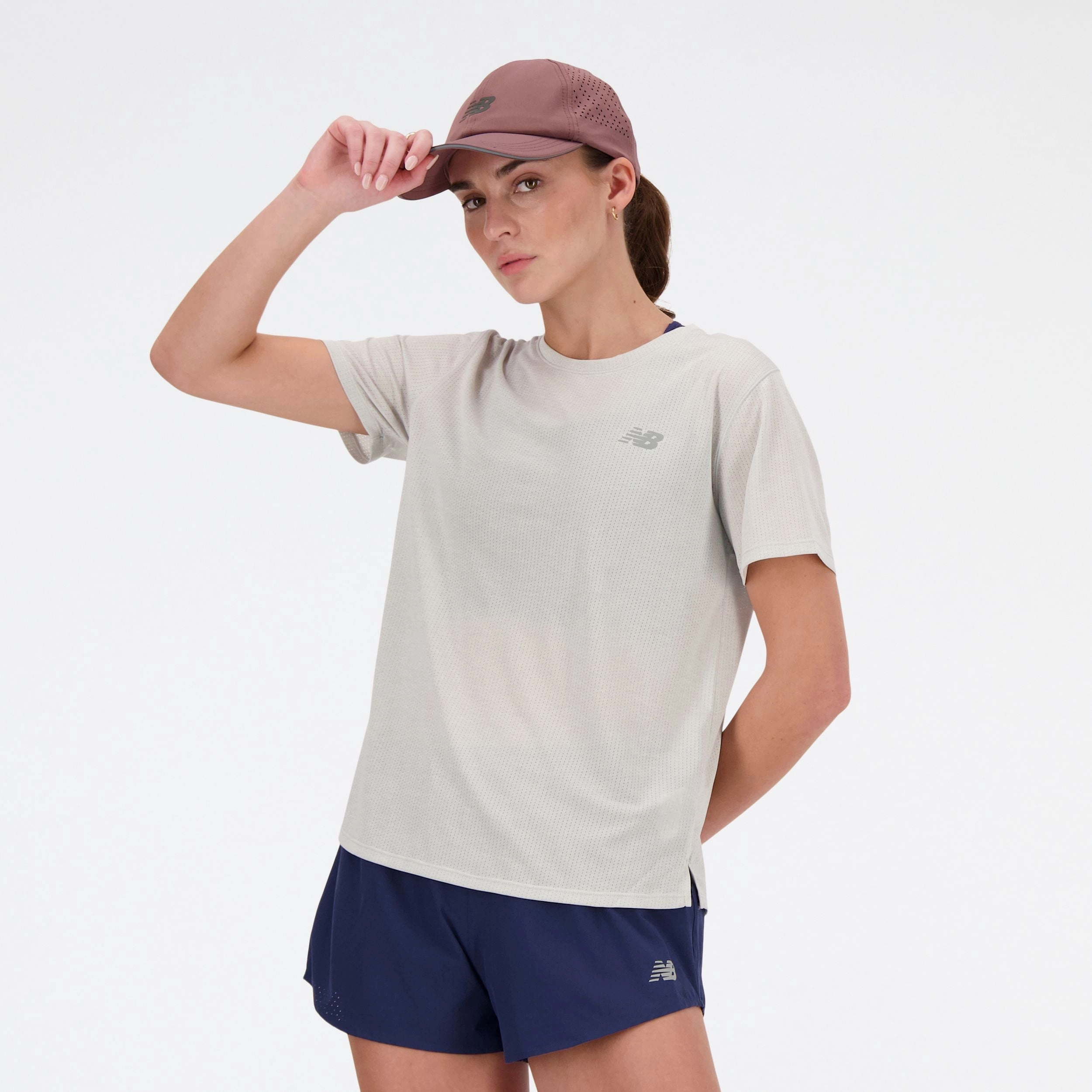 Quick Release Fastener Lightweight Knit New Balance Women's Athletics T-Shirt