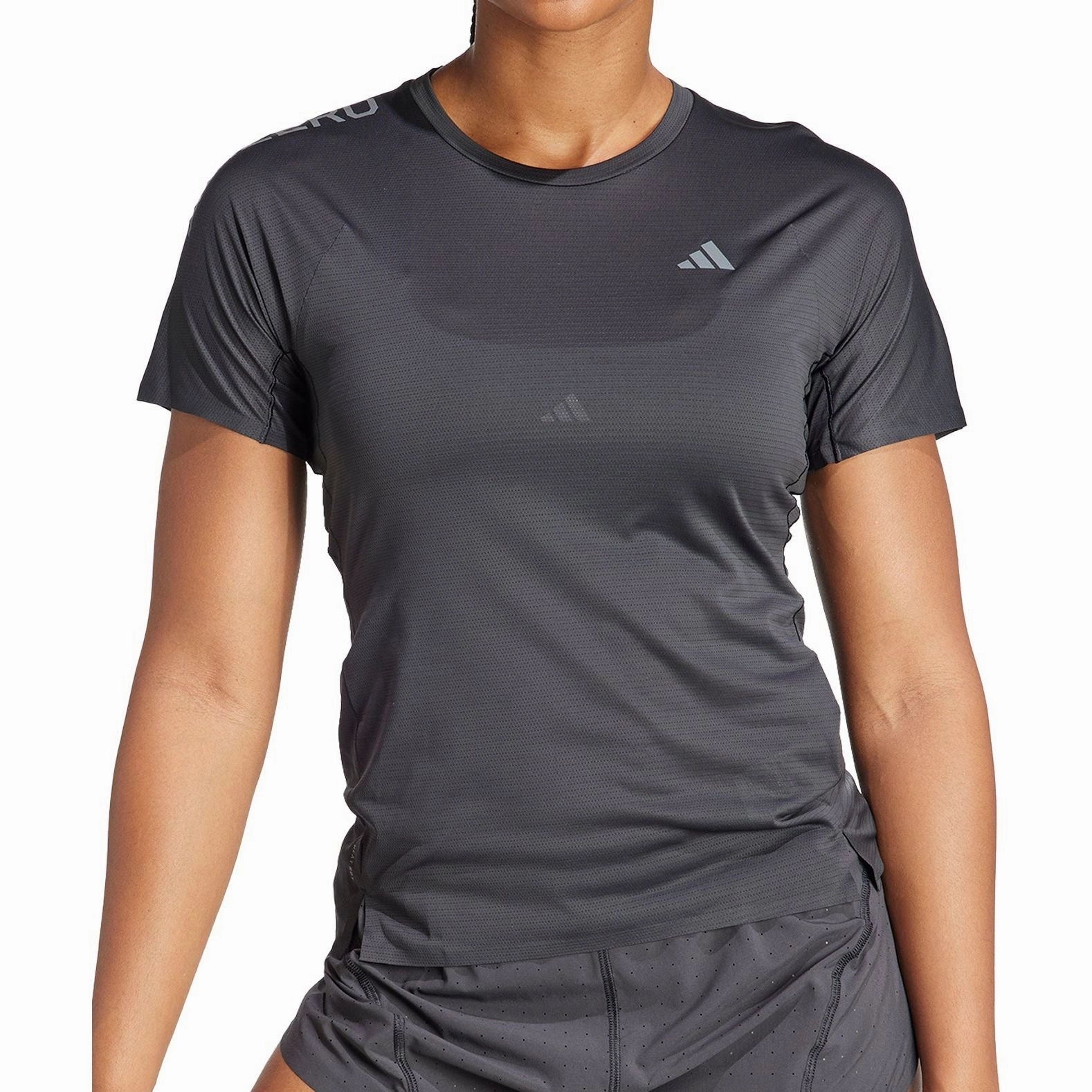 adidas Adizero Short Sleeve Womens Running Top - Black Easy-Going Style Minimal Outfit