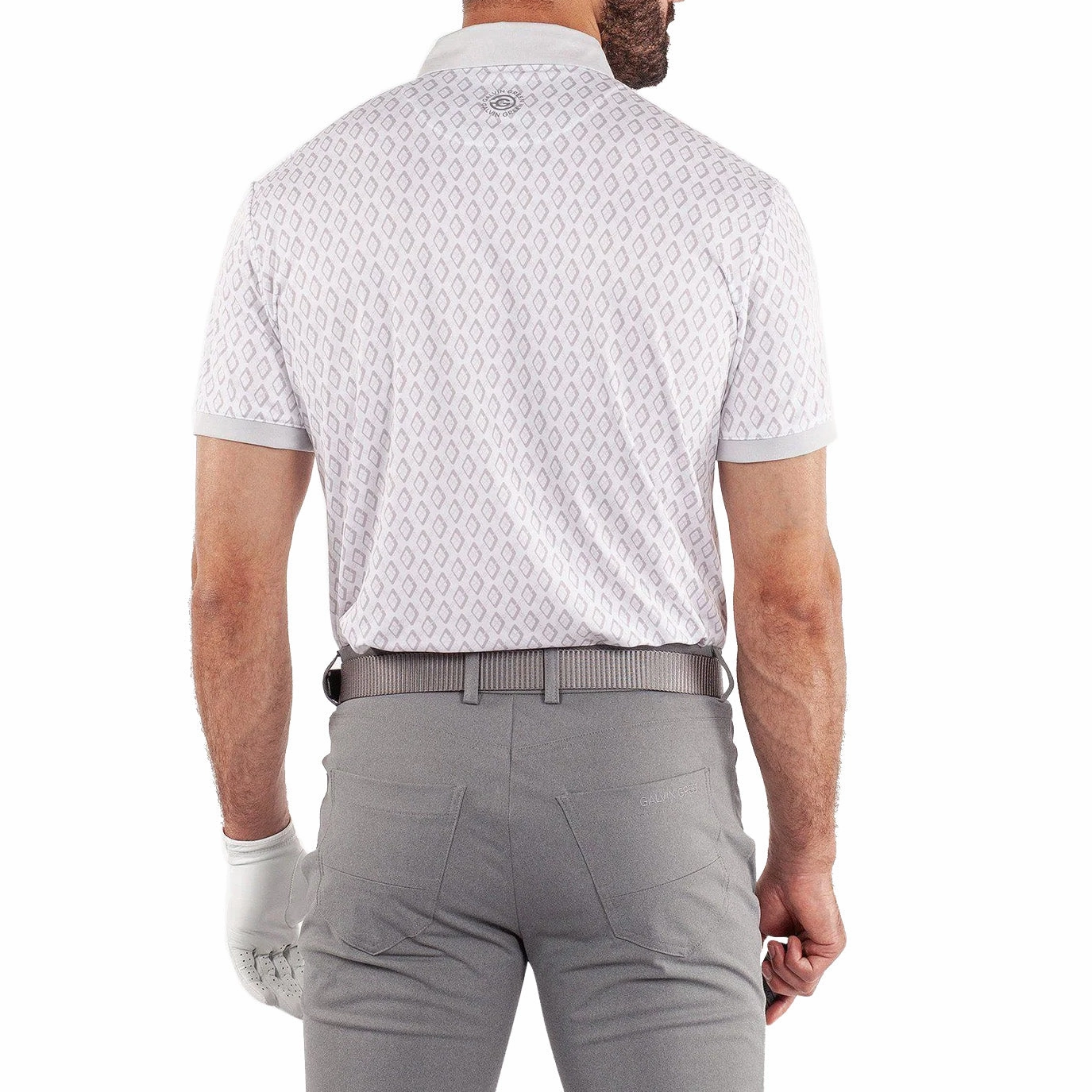 Galvin Green Maxwell Golf Shirt - Cool Grey/White LowProfile Hem