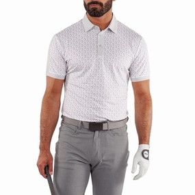 Galvin Green Maxwell Golf Shirt - Cool Grey/White Moisture wicking Versatile Style