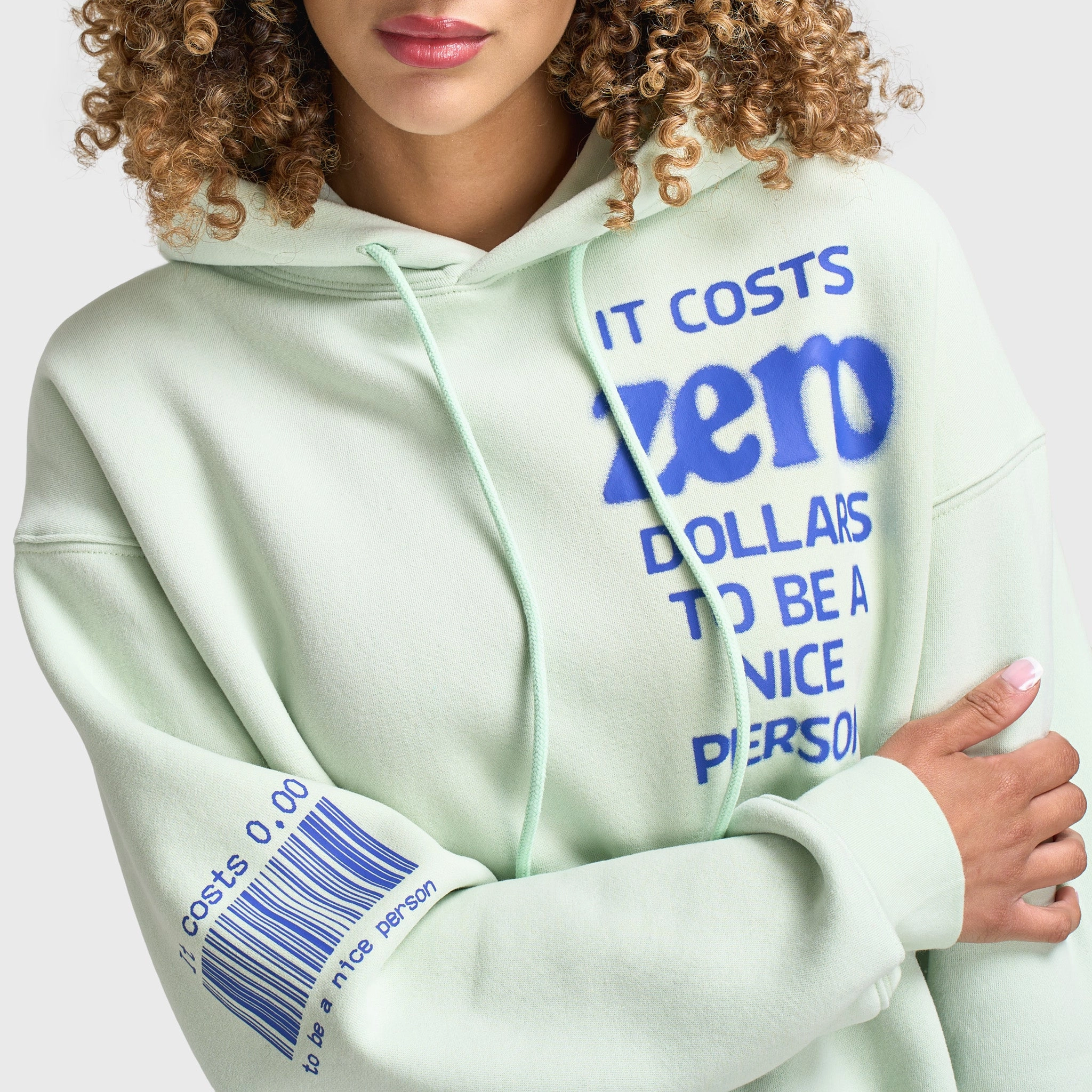 Sealed Seams Bonded Closure Mechanism Mayfair Women's It Costs $0 Hoodie / Seafoam