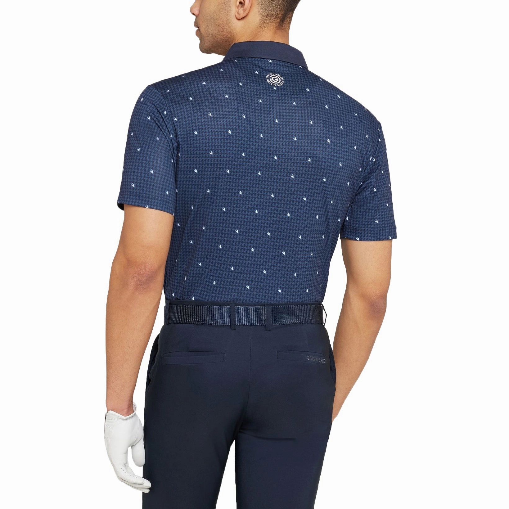 Galvin Green Marley Breathable Golf Polo Shirt - Navy/White Collared Shirt