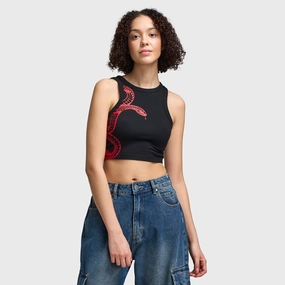 Supply & Demand Women's Snake Tank Top / Black City Fashion