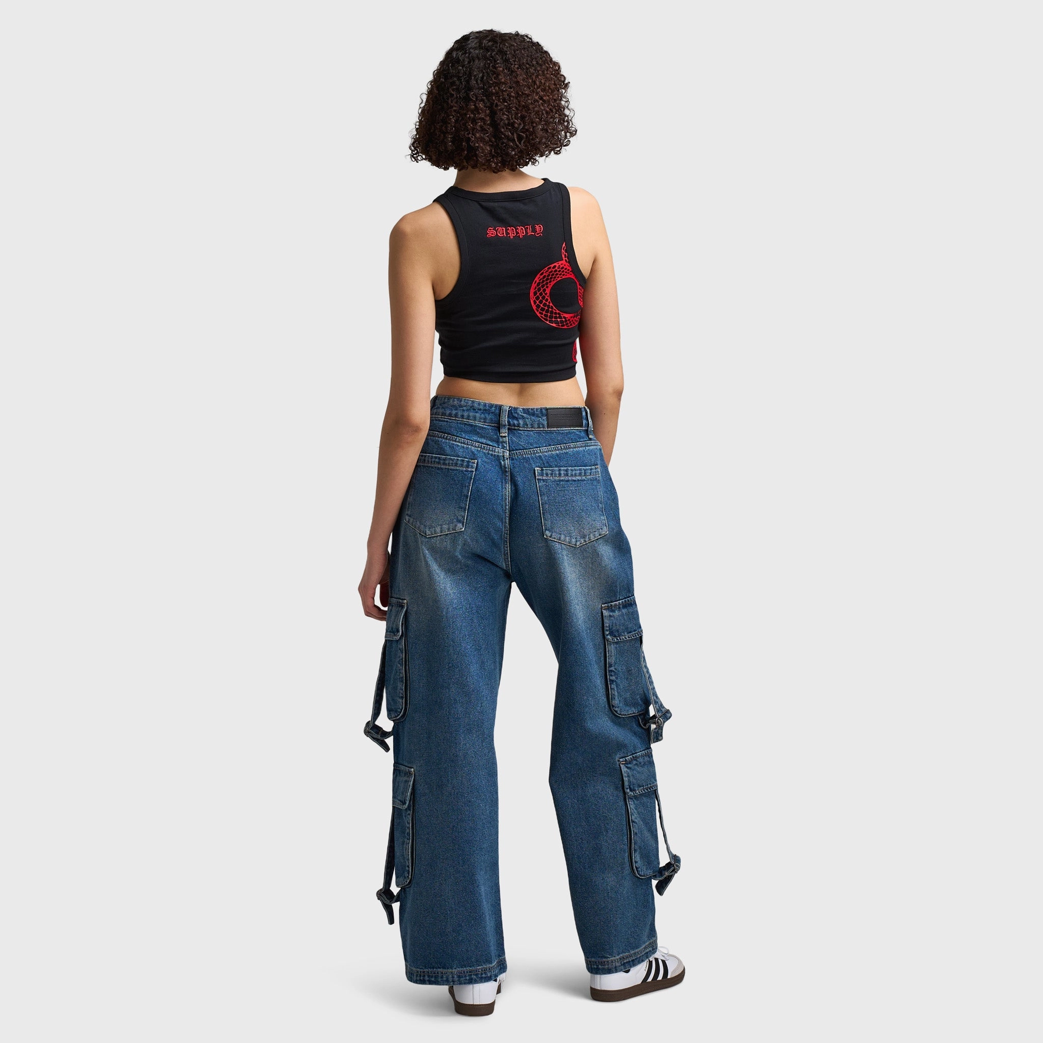 Supply & Demand Women's Snake Tank Top / Black Relaxed Fashion
